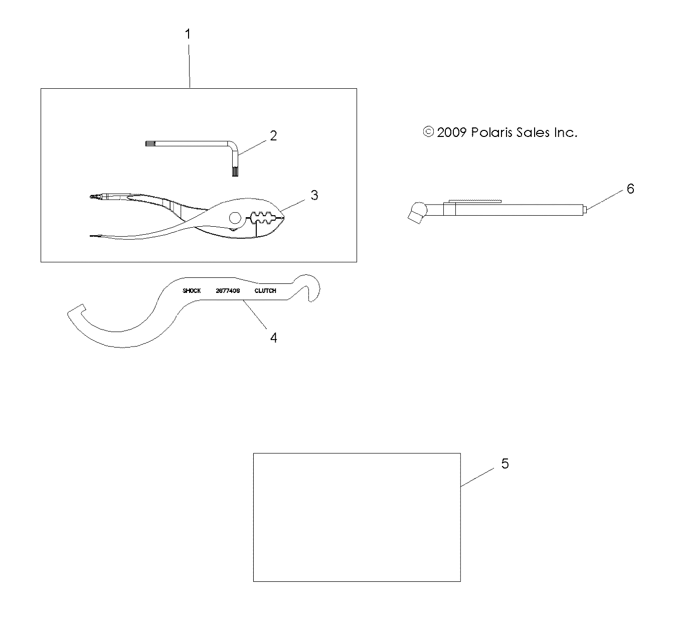 OUTILS KIT OUTILS POUR SPORTSMAN XP 550 2009