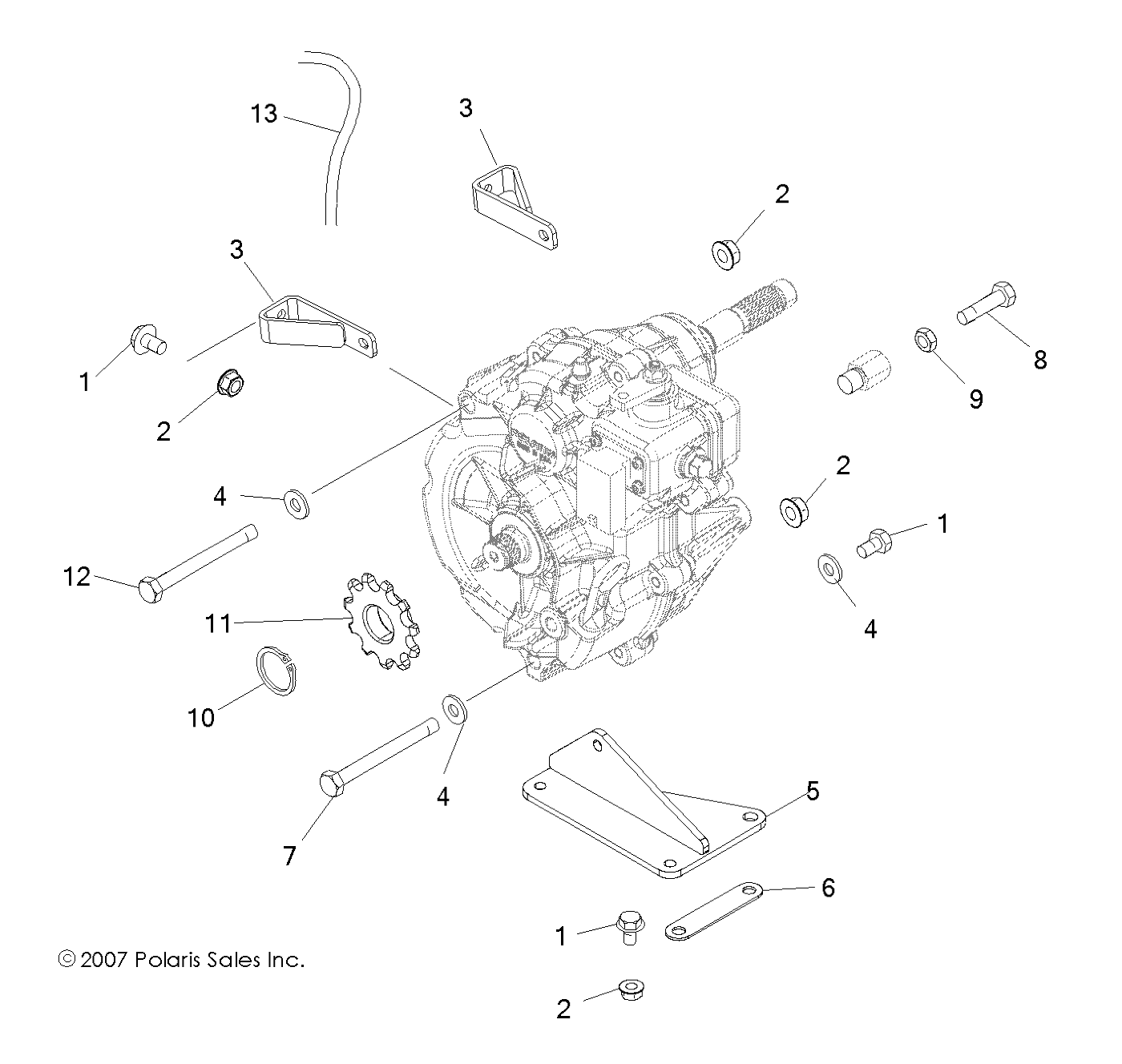 TRANSMISSION MONTAGE BOITE PRINCIPALE POUR SCRAMBLER 2X4 INTL 2008
