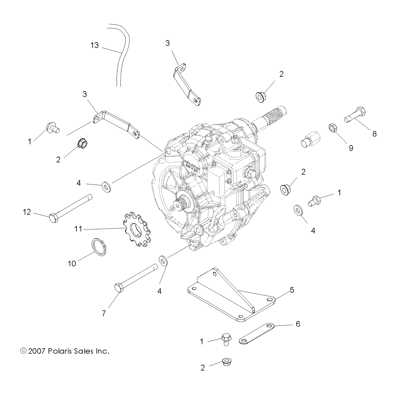 TRANSMISSION MONTAGE BOITE PRINCIPALE POUR TRAIL BLAZER 330 2008