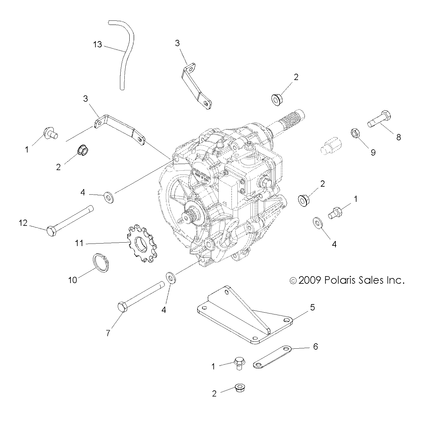 TRANSMISSION MONTAGE BOITE PRINCIPALE POUR TRAIL BLAZER 330 2013