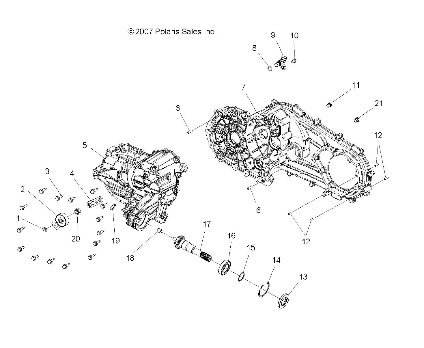 TRANSMISSION BOITE PRINCIPALE POUR SPORTSMAN 400 HO 4X4 2009