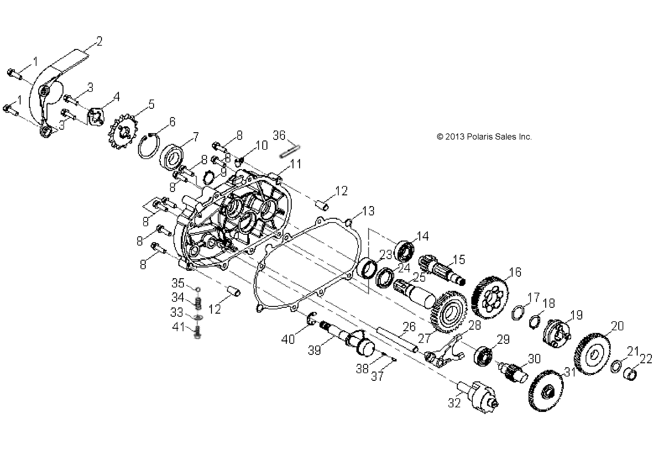 TRANSMISSION TRANSMISSION POUR SPORTSMAN 90 2014