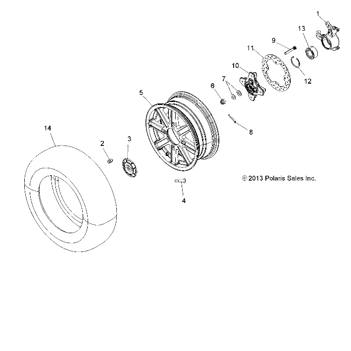 ROUES ROUES ET MOYEUX AVANT POUR SCRAMBLER 850 XP HOEPS 2014
