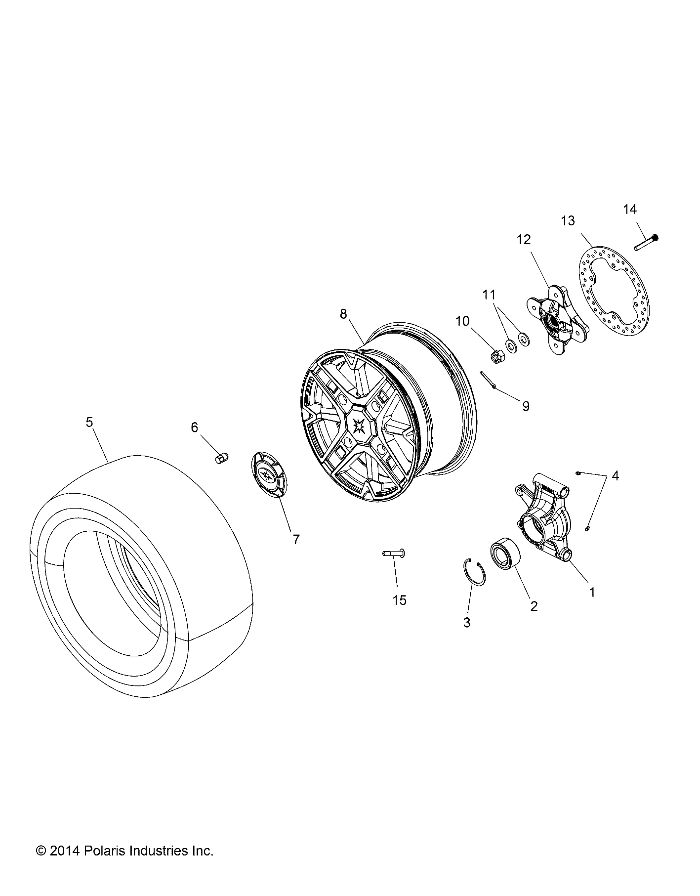 ROUES ROUES ET MOYEUX ARRIERE POUR SPORTSMAN TOURING TRACTOR 1000 2016