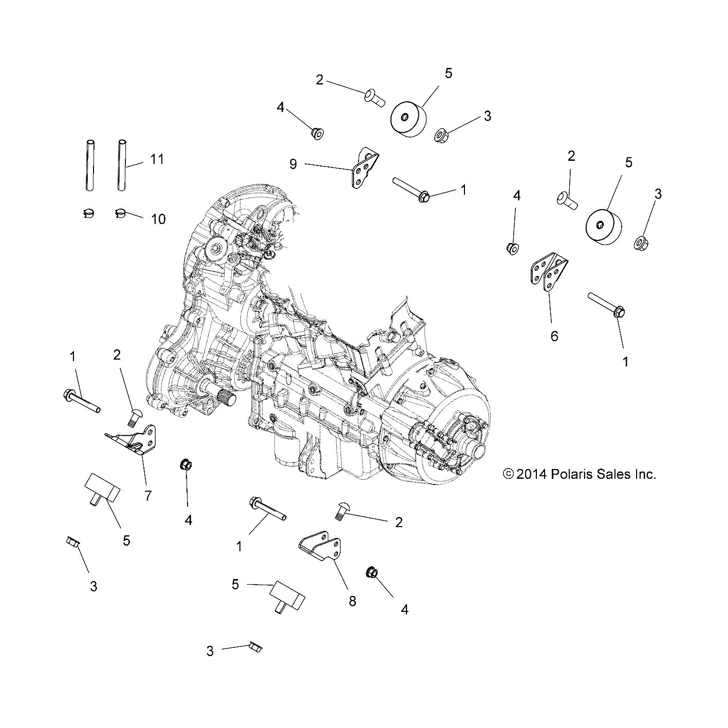MOTEUR MONTAGE TRANSMISSION POUR SPORTSMAN 850 SP 2015