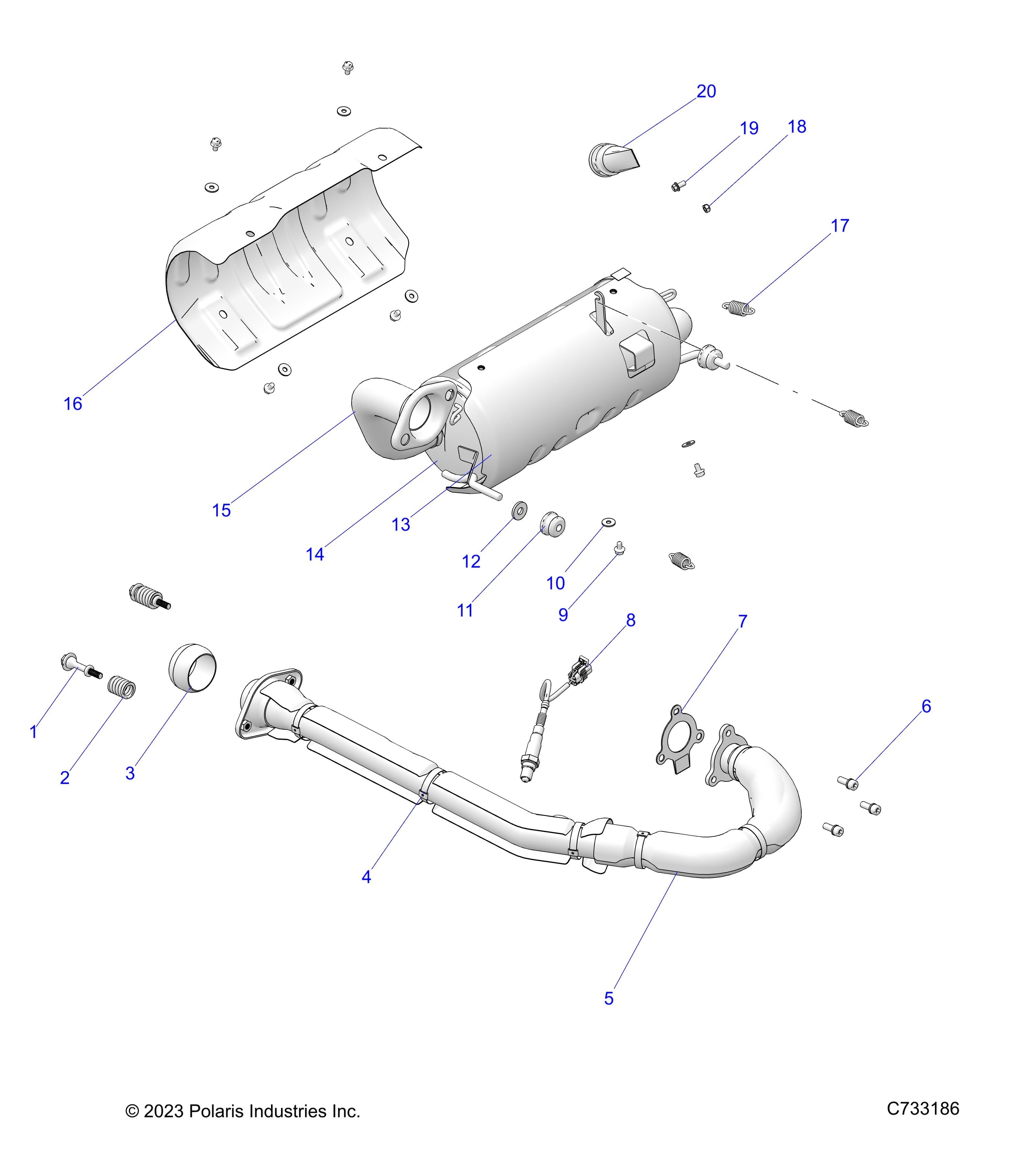 MOTEUR SYSTEME DECHAPPEMENT POUR RANGER 570 CREW 2024