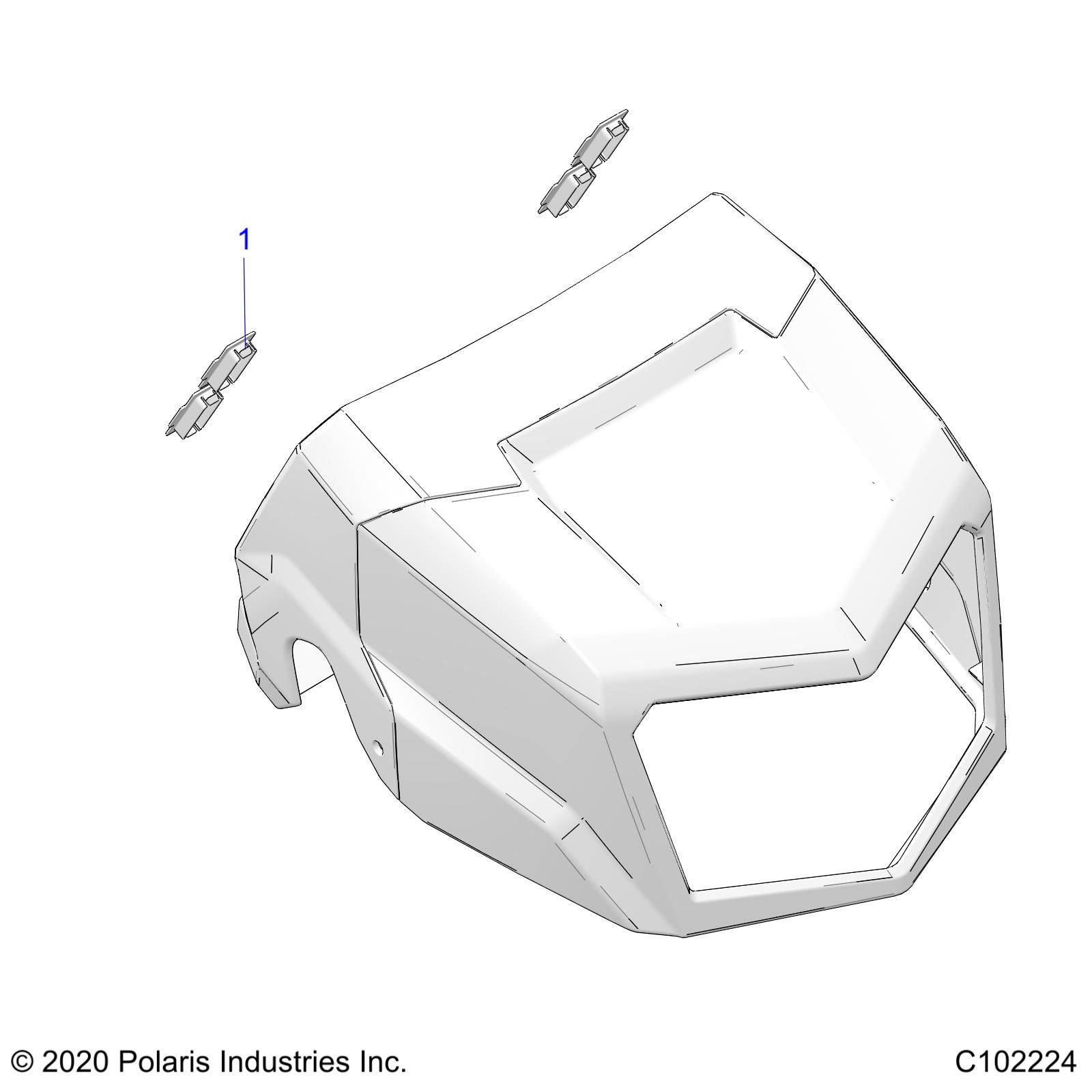 CARROSSERIE PHARE POD BOUCHONS POUR SPORTSMAN 450 HO 2021