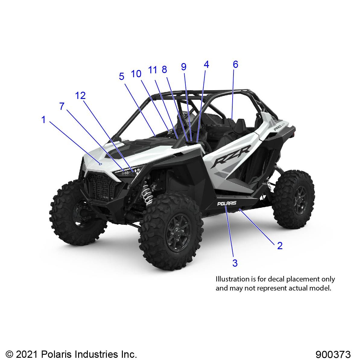 CARROSSERIE AUTOCOLLANTS STANDARD POUR RZR PRO R DYNAMIX 2022