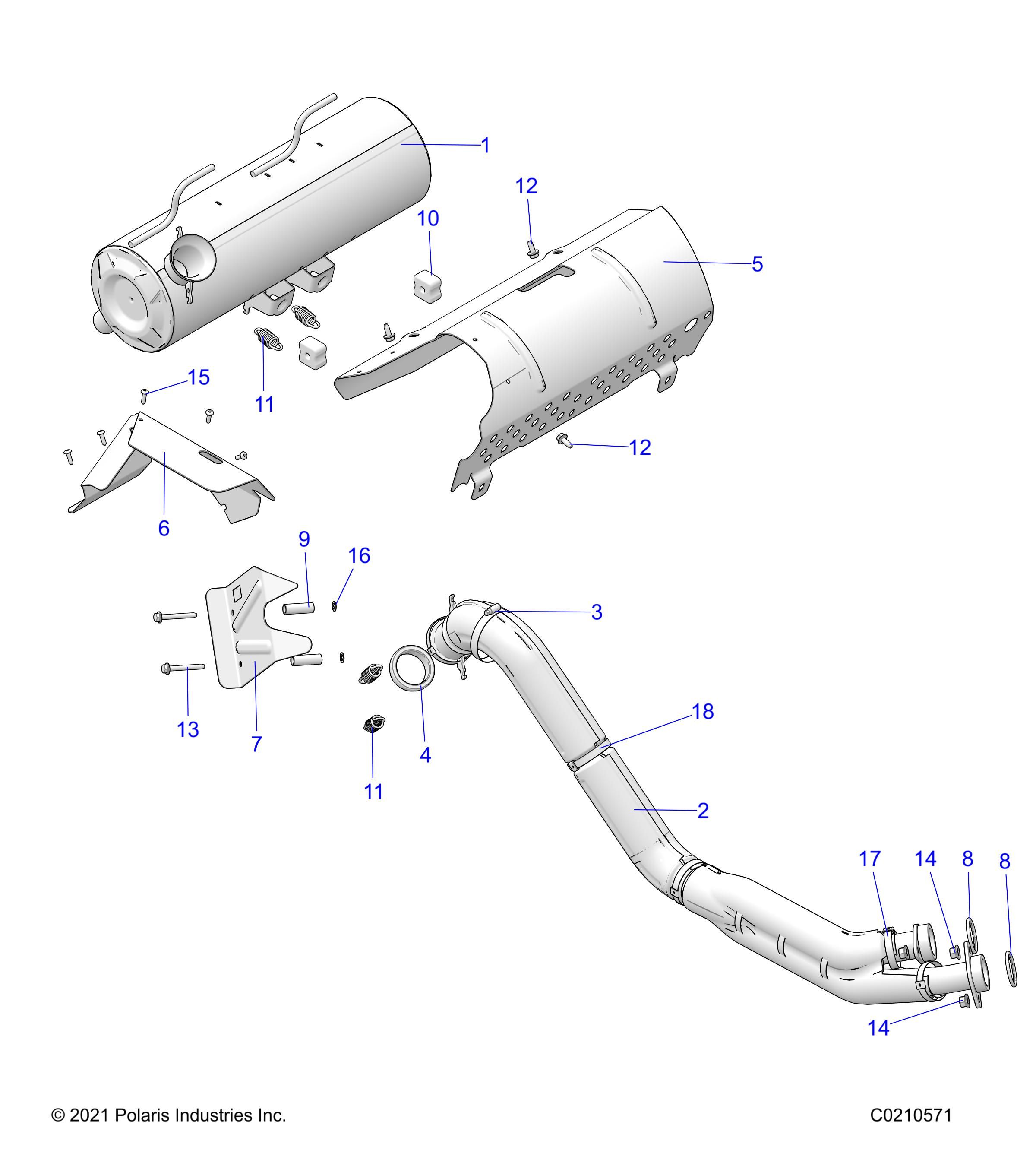 MOTEUR ECHAPPEMENT POUR SPORTSMAN XP 1000 HIGH LIFTER 2022