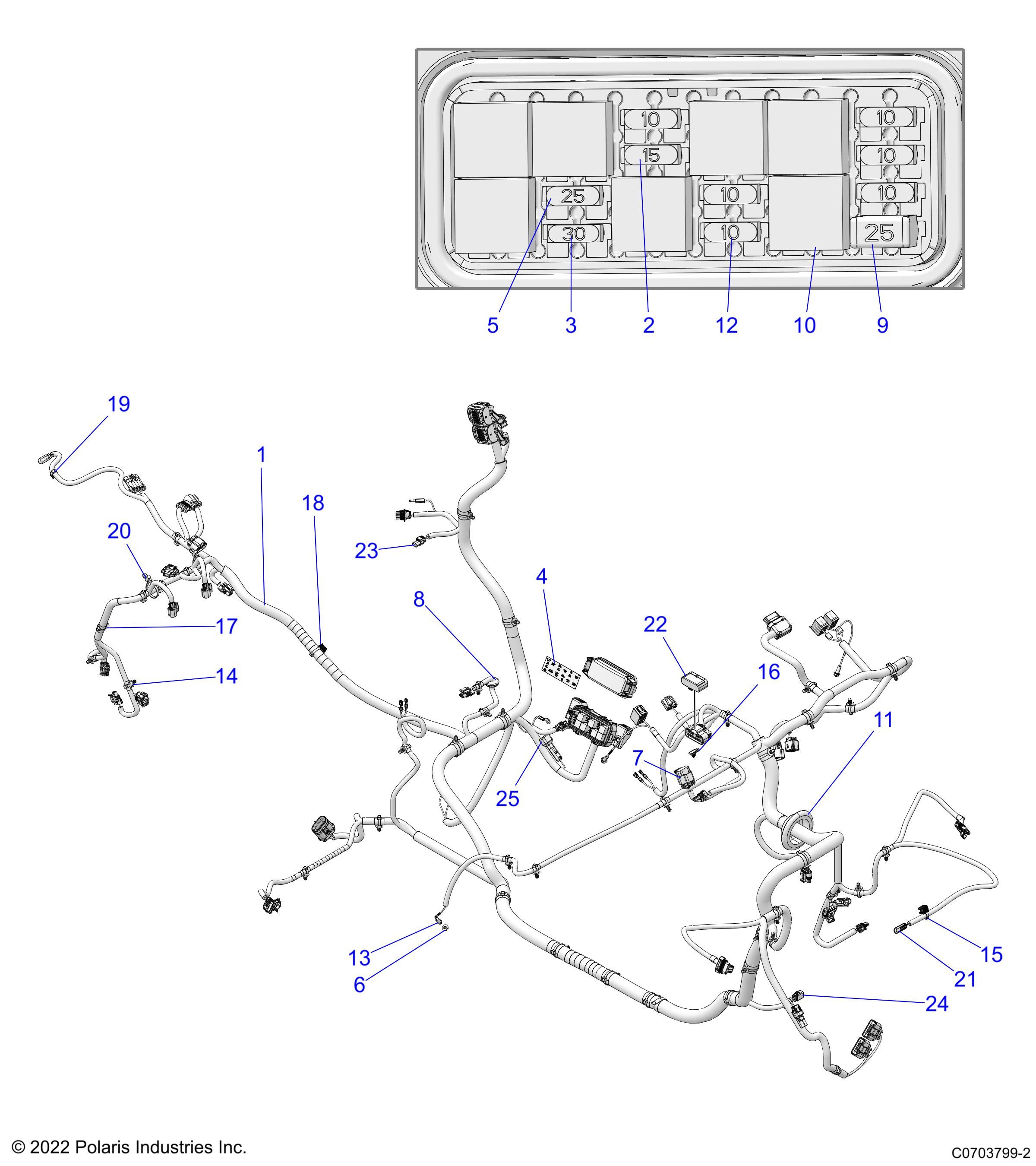 ELECTRICAL WIRE HARNESSES CHASSIS POUR GENERAL 1000 SPORT EPS 2022