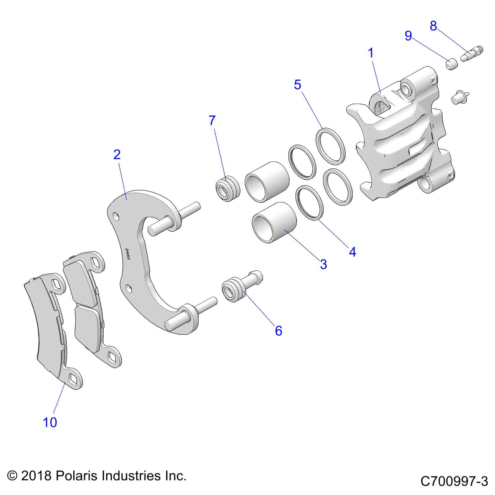 FREINS ETRIER ARRIERE POUR RZR XP 4 1000 ULTIMATE RC R01 2024