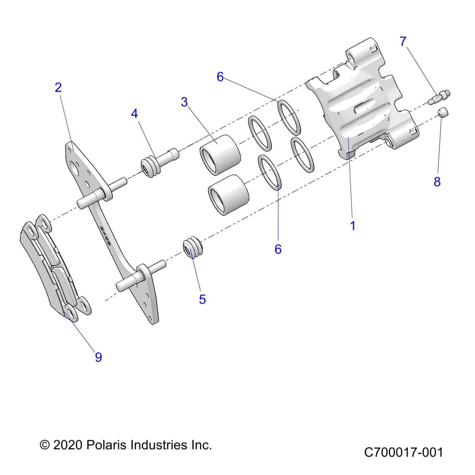 FREINS ETRIER AVANT POUR RZR 1000 S4 2021
