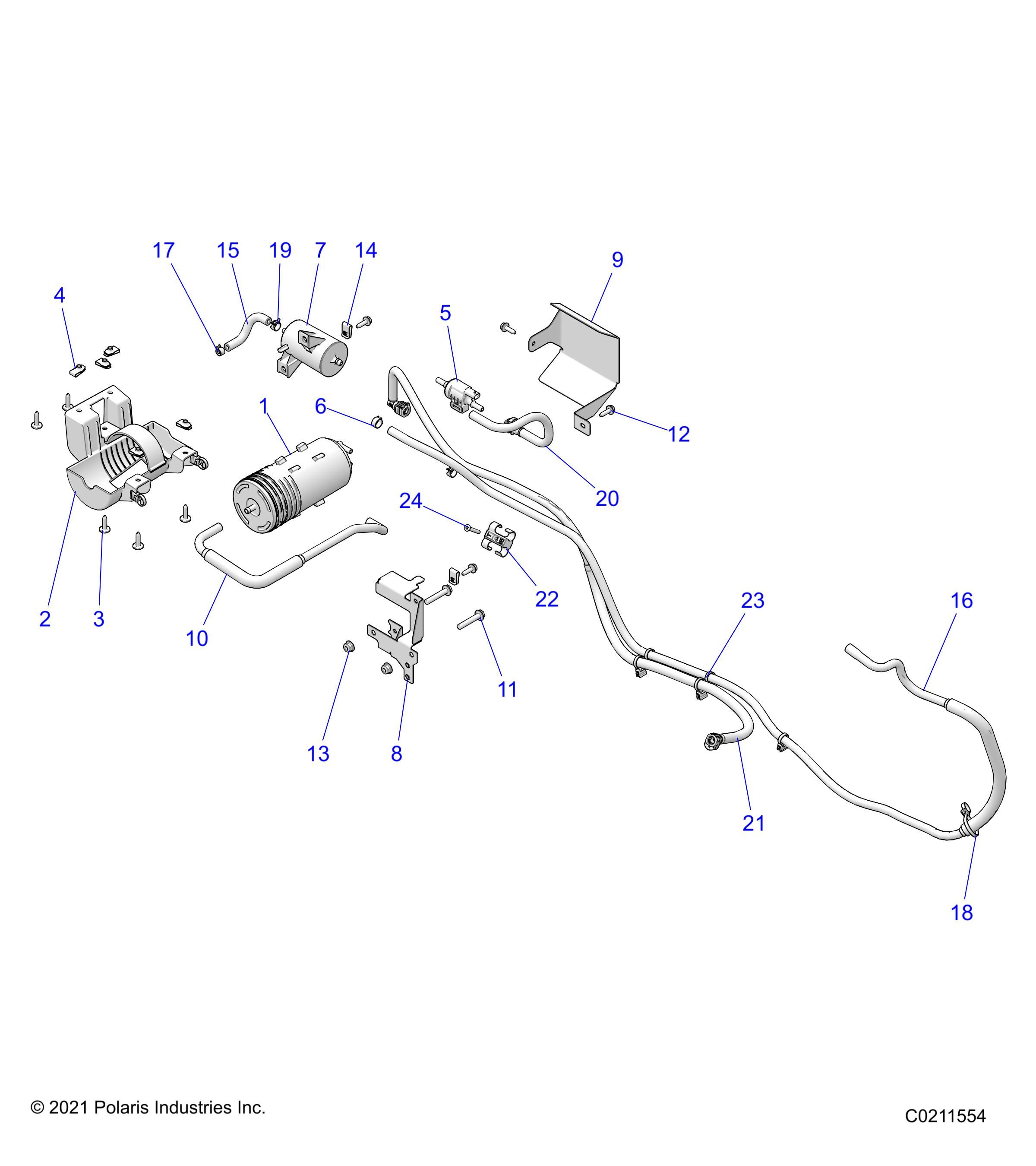 FUEL SYSTEM FUEL TANK EVAP SYSTEM POUR SPORTSMAN 570 PREMIUM R02 2023