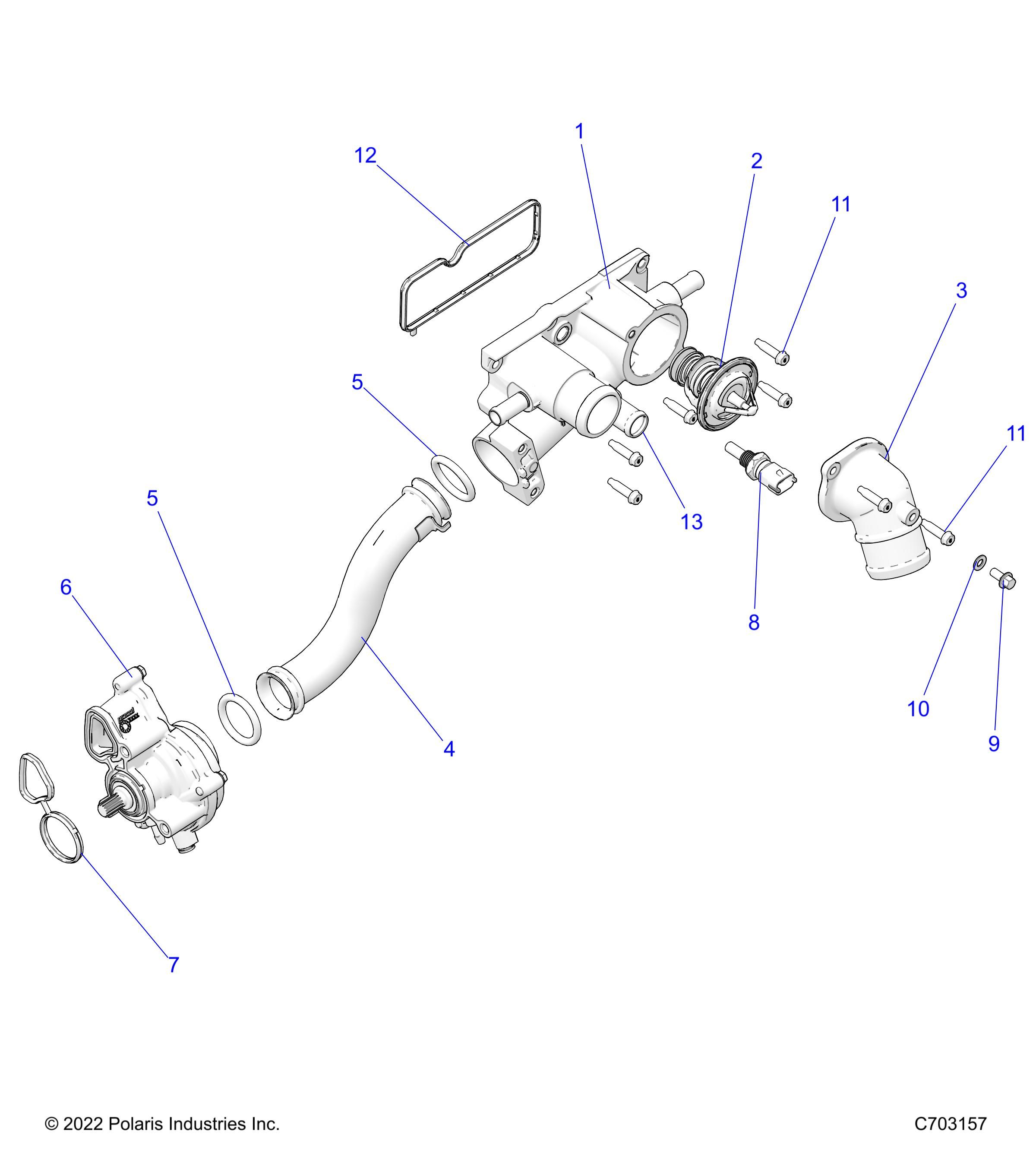 ENGINE WATERPUMP POUR RZR PRO R 2022