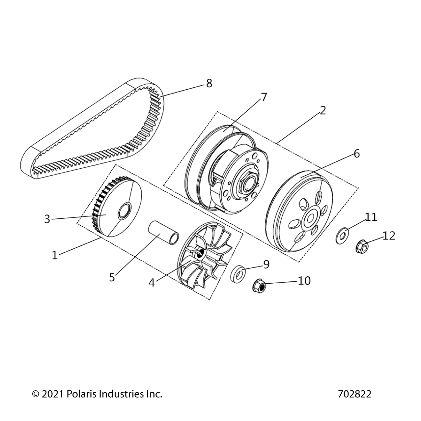 TRANSMISSION EMBRAYAGE PRIMAIRE POUR RZR 200 2021