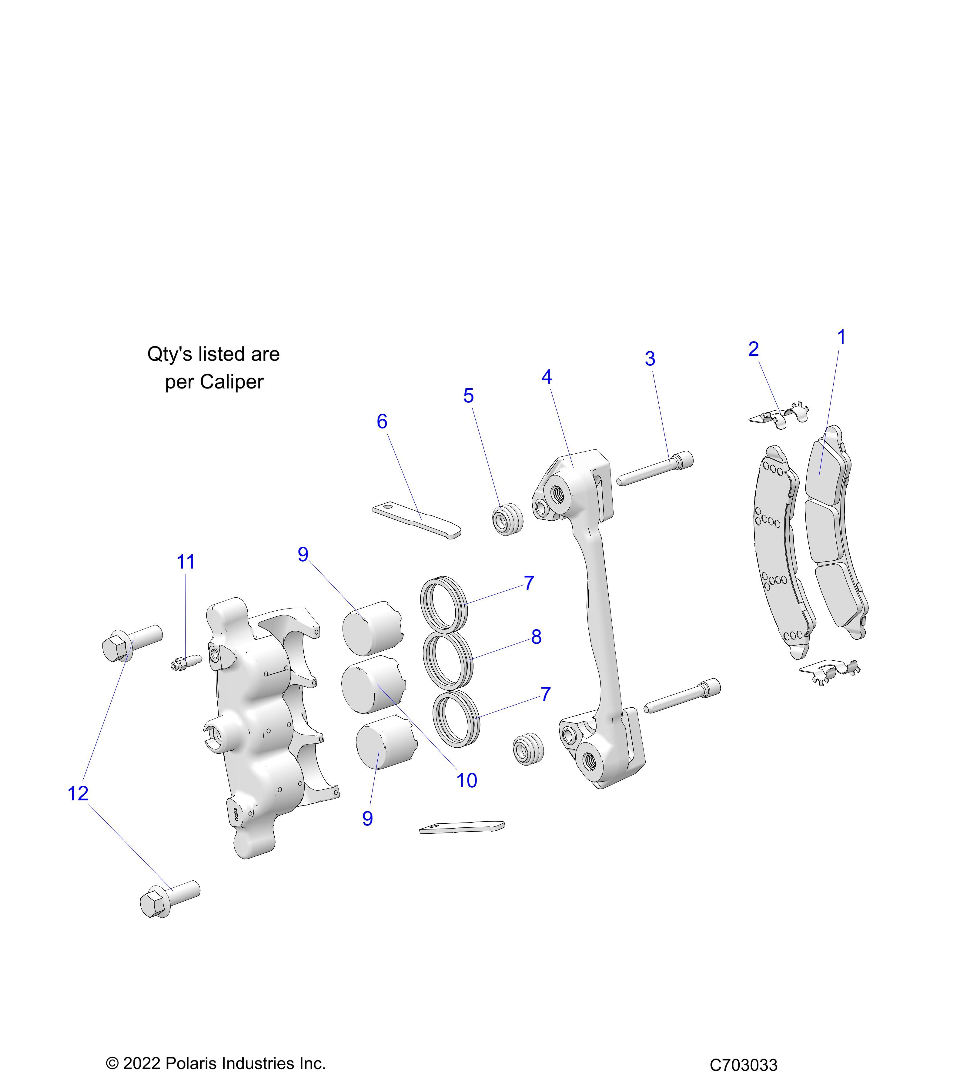 FREINS ETRIER AVANT POUR RZR PRO R 2022