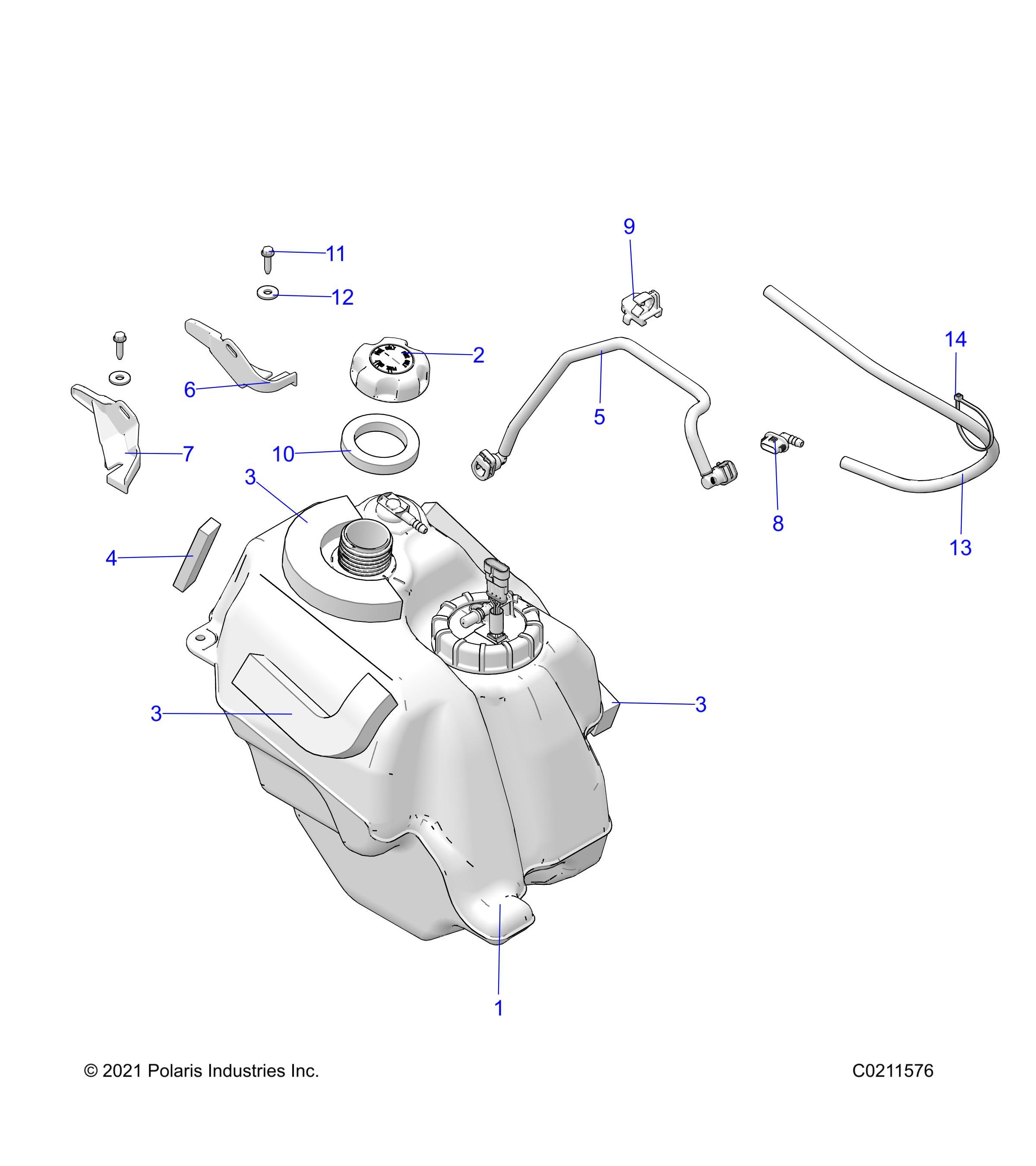 MOTEUR CIRCUIT ET RESERVOIR DE CARBURANT POUR SPORTSMAN 570 SP TRAIL PACKAGE RIDE COMMAND 2022