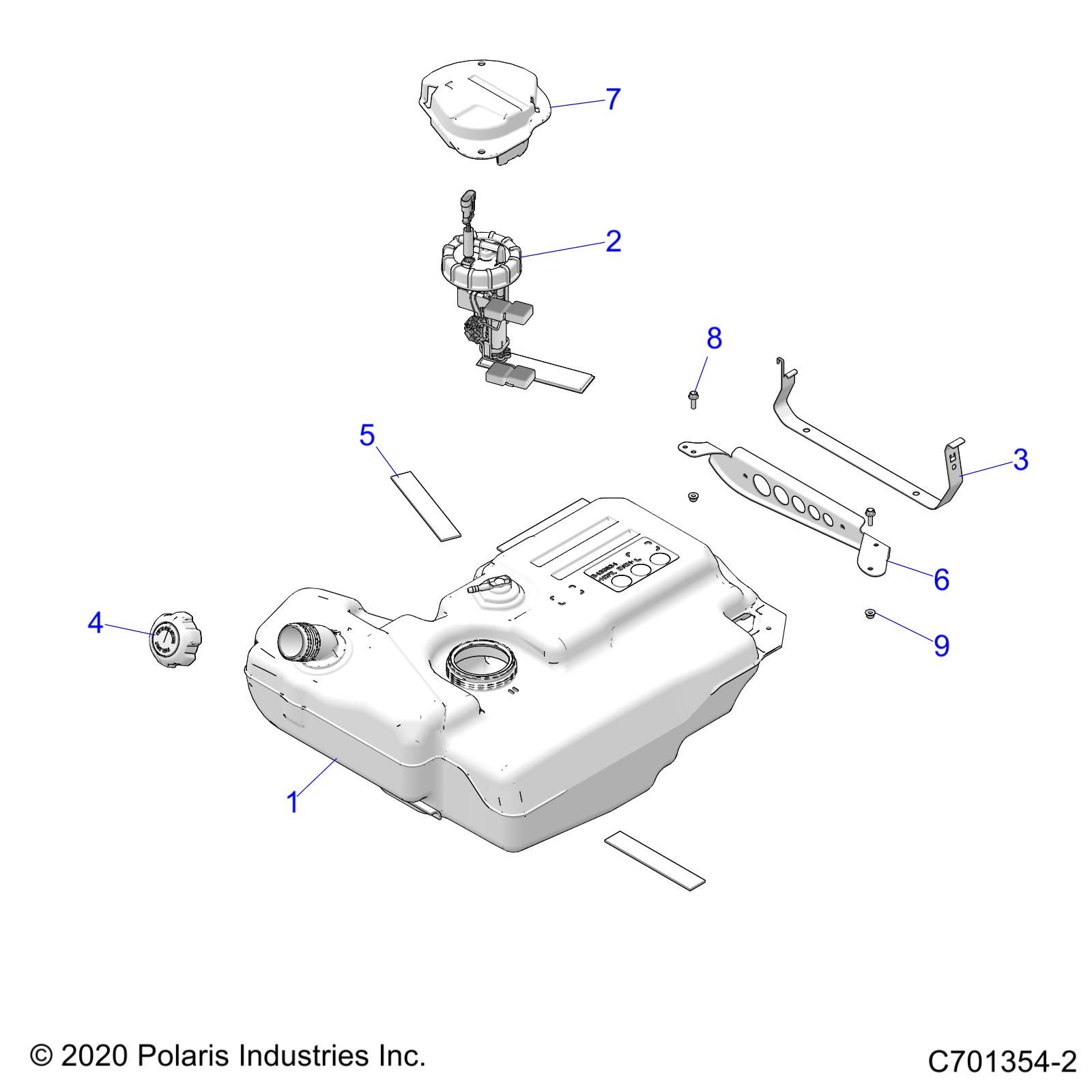 FUEL SYSTEM TANK POUR RZR XP 1000 SP EVAP 2022