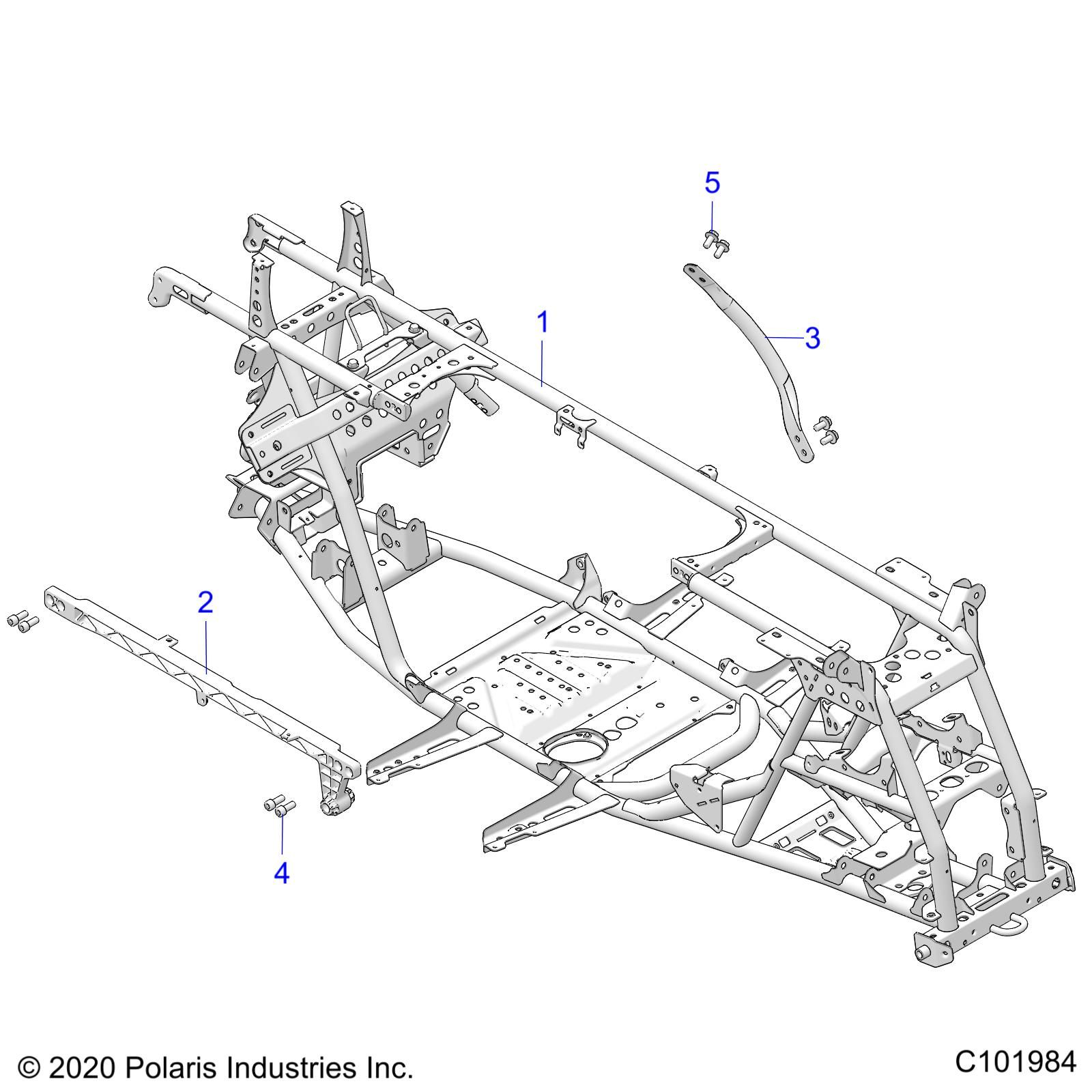 CHASSIS MAIN FRAME POUR SPORTSMAN XP 1000 HUNTER EDITION 2021