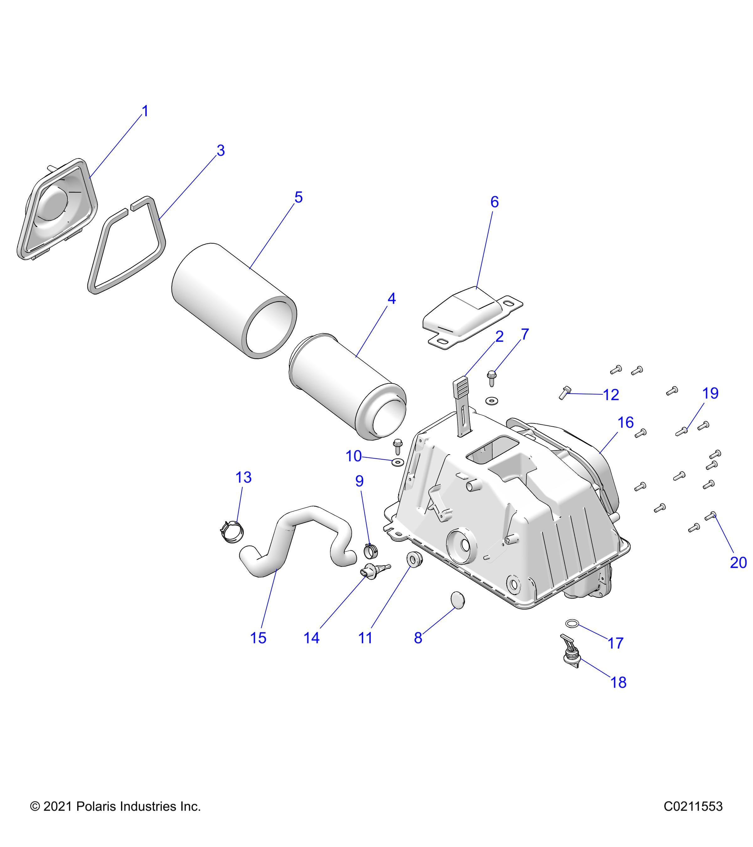 MOTEUR ADMISSION DAIR POUR SPORTSMAN XP 1000 55 EU TRACTORZUG 2022