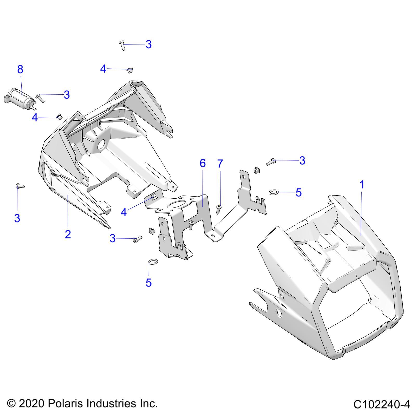 CARROSSERIE PHARE POD POUR SPORTSMAN 570 6X6 EURO 2021