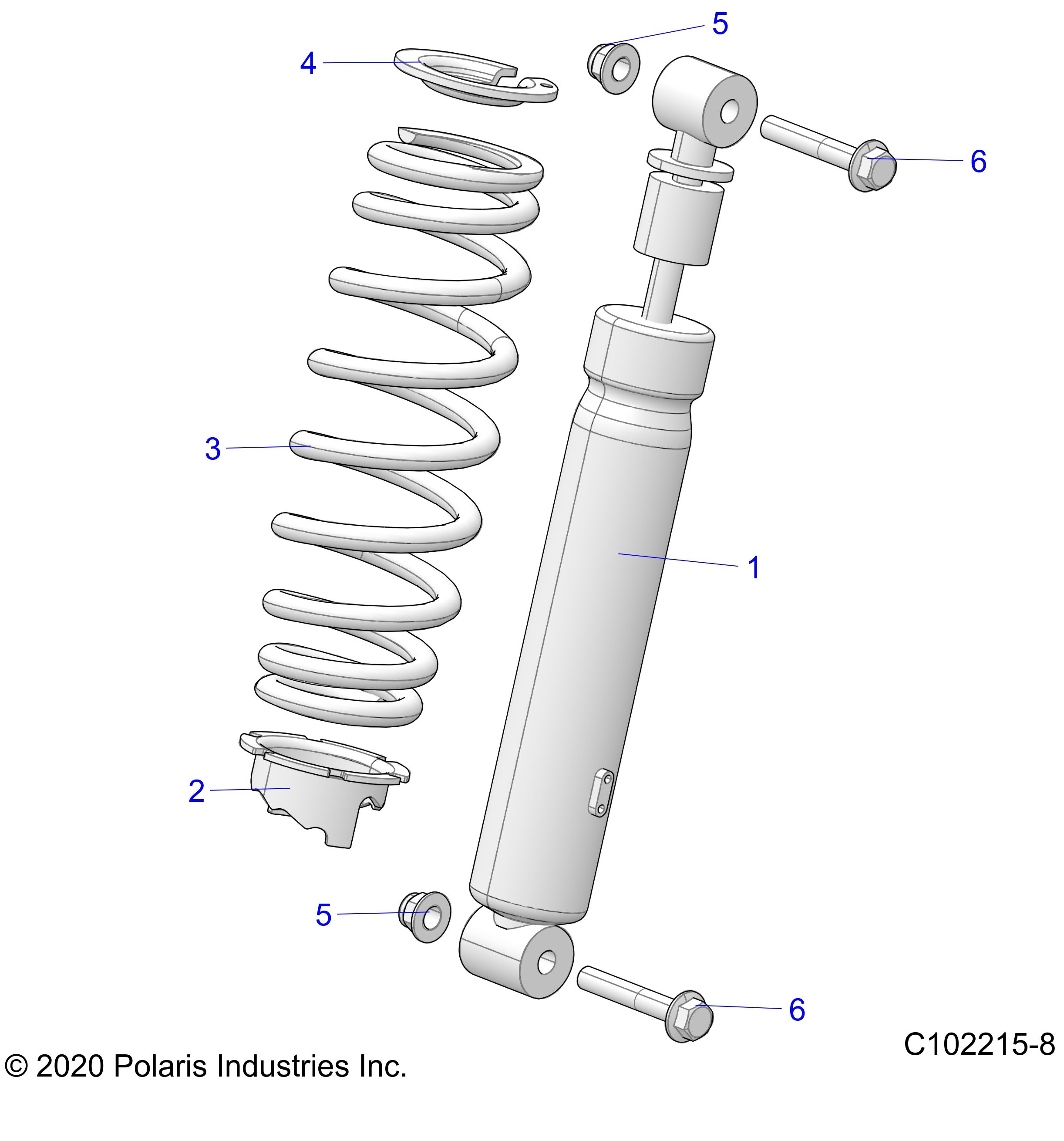SUSPENSION CHOCS AVANT POUR SPORTSMAN 850 MUD 49S 2025