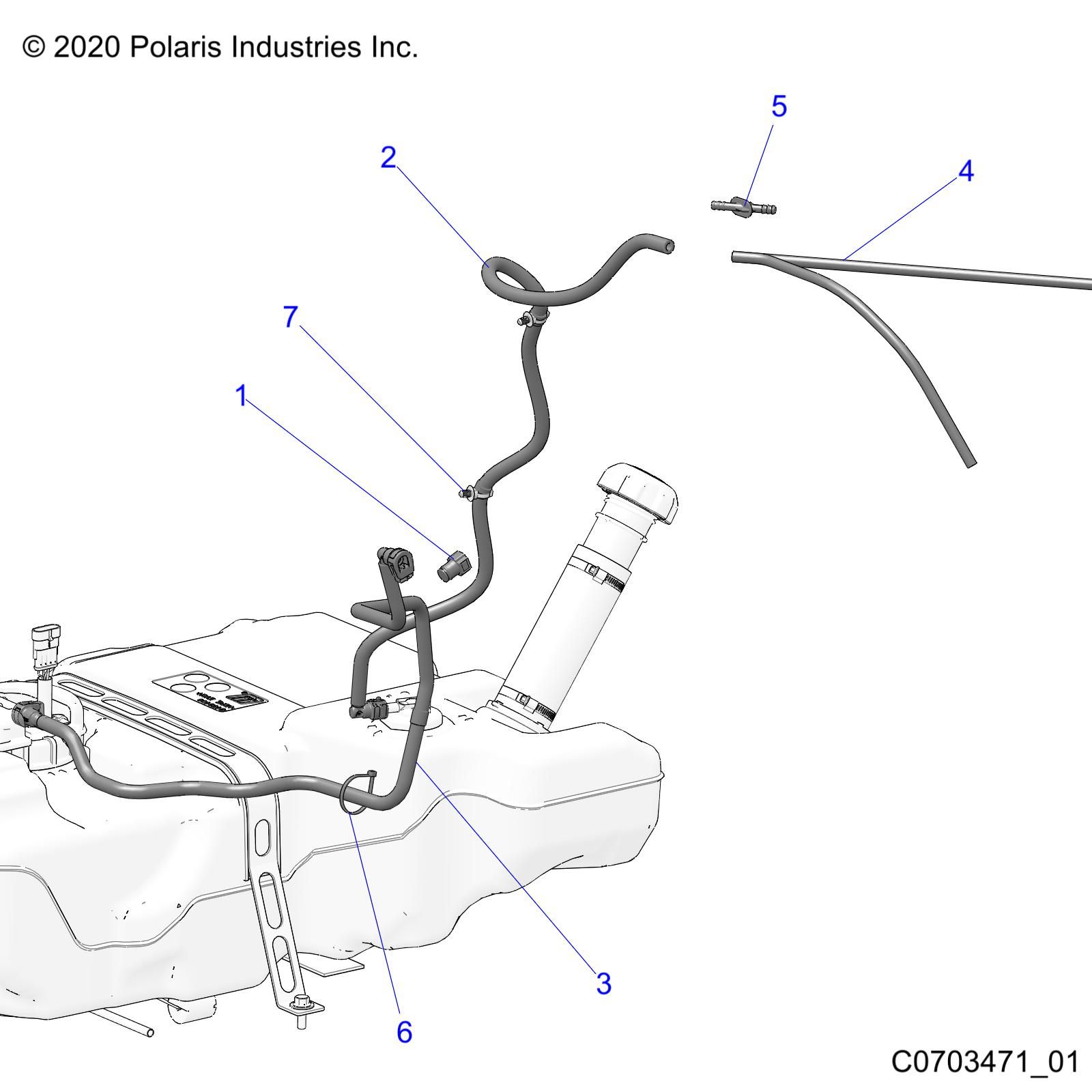 FUEL SYSTEM FUEL LINES STANDARD POUR RZR PRO R 4 SPORT R01 2023