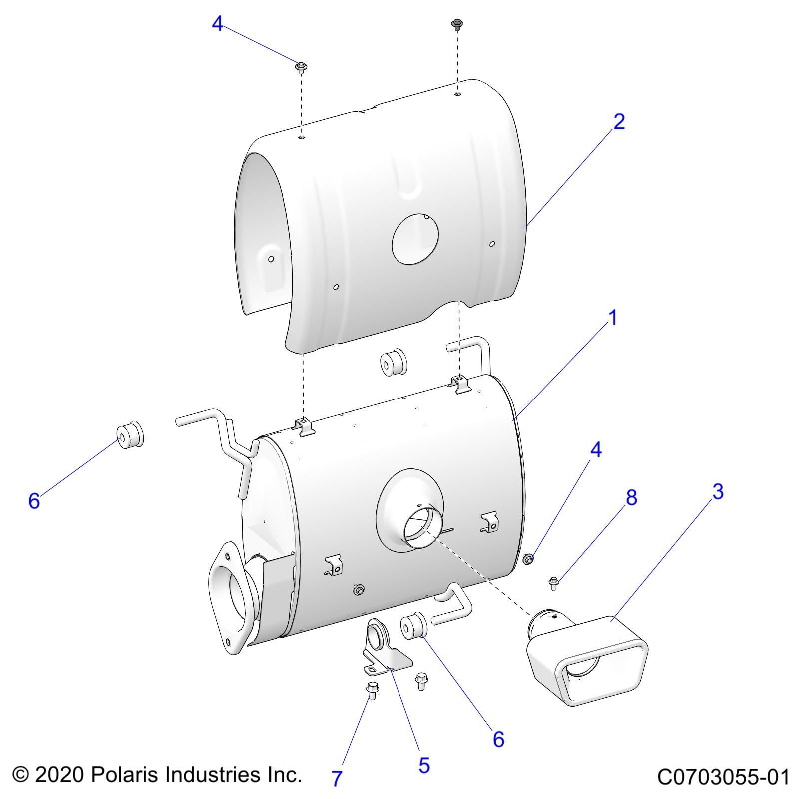 ENGINE EXHAUST SYSTEM SILENCER AND RELATED POUR RZR PRO R DYNAMIX 2022