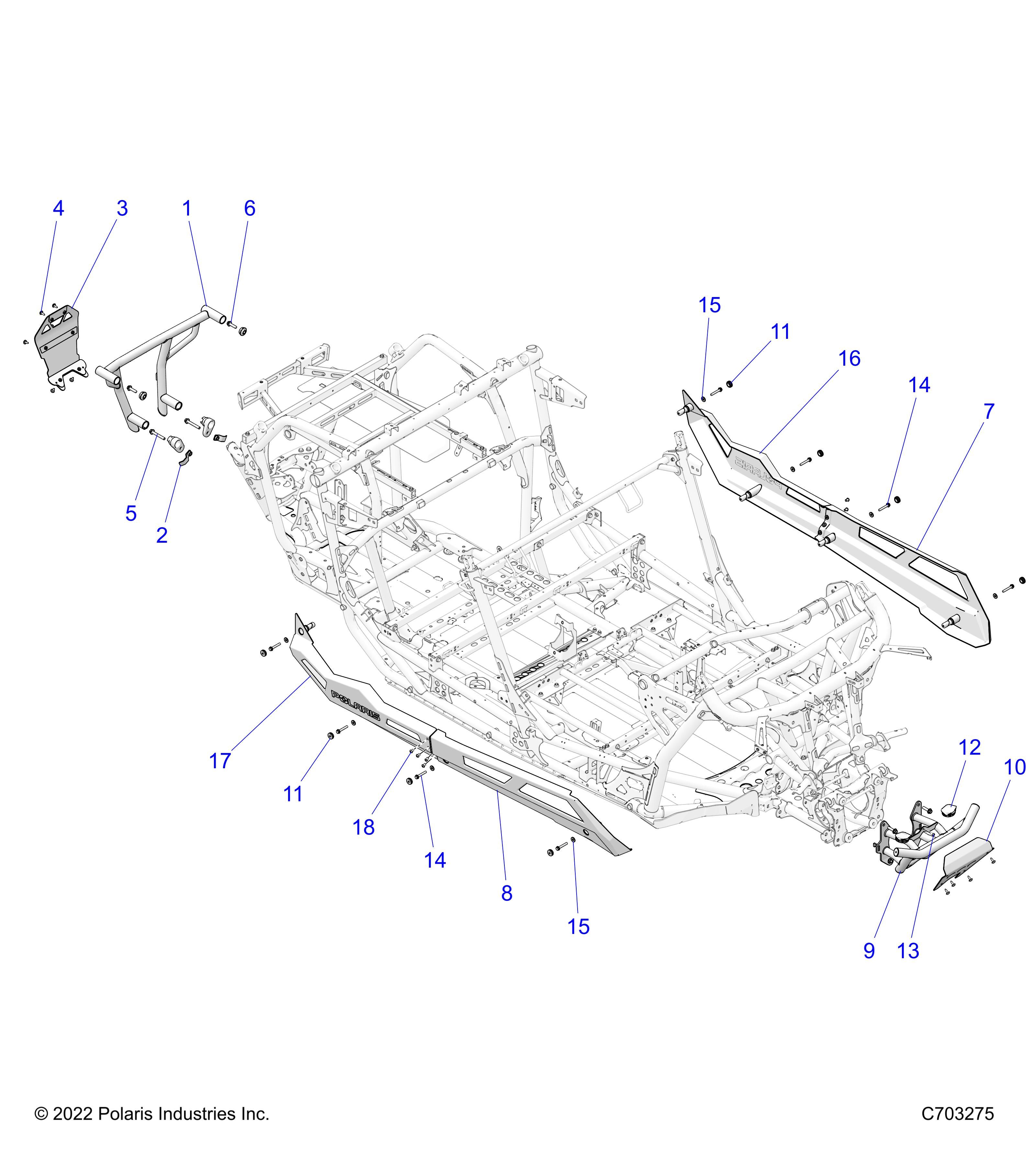 ACCESSOIRES PARE CHOCS ET BASCULE POUR RZR PRO R 4 SPORT R01 2023