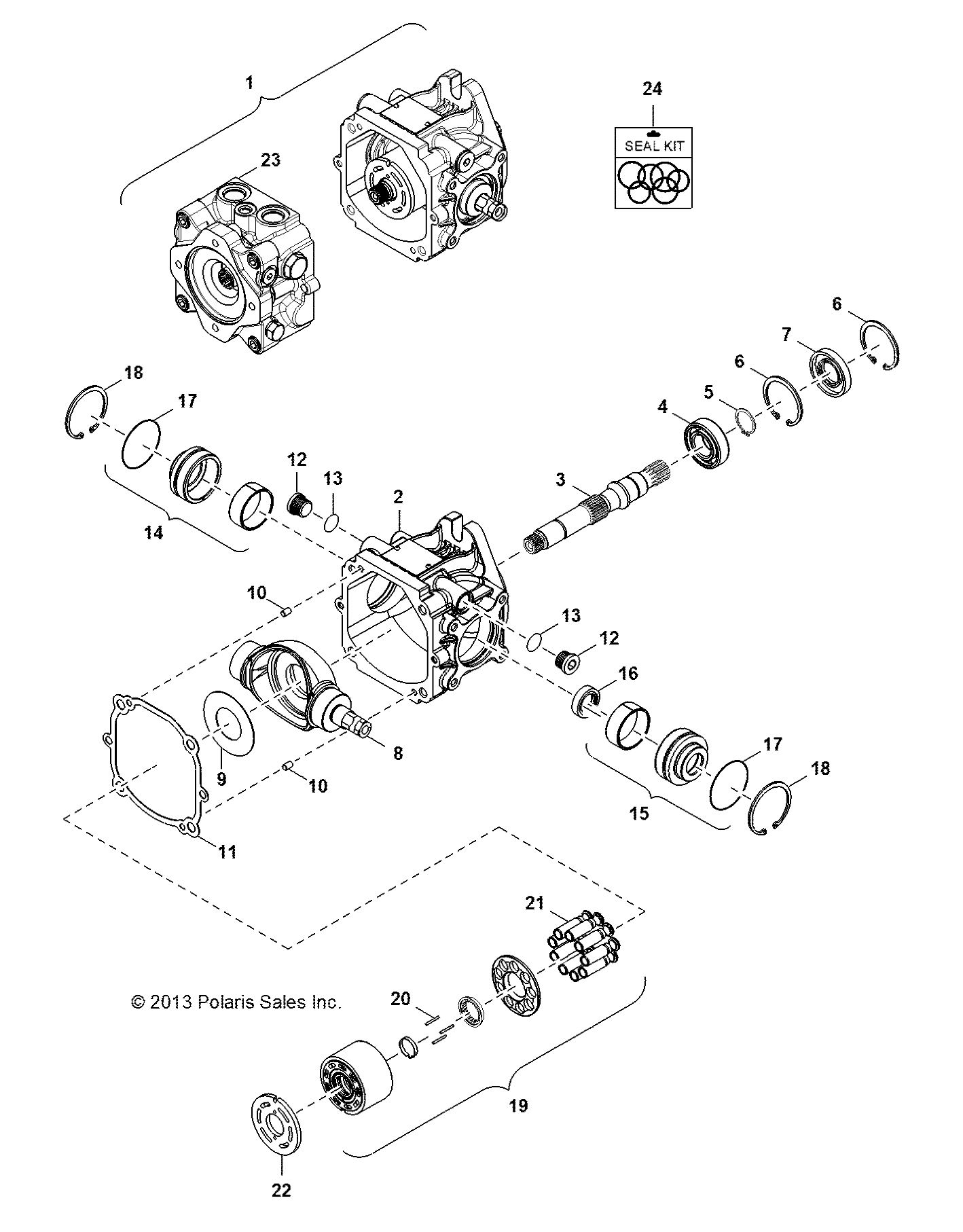 HYDRAULIQUE POMPE LOGEMENT PRINCIPAL POUR RANGER HST 2017