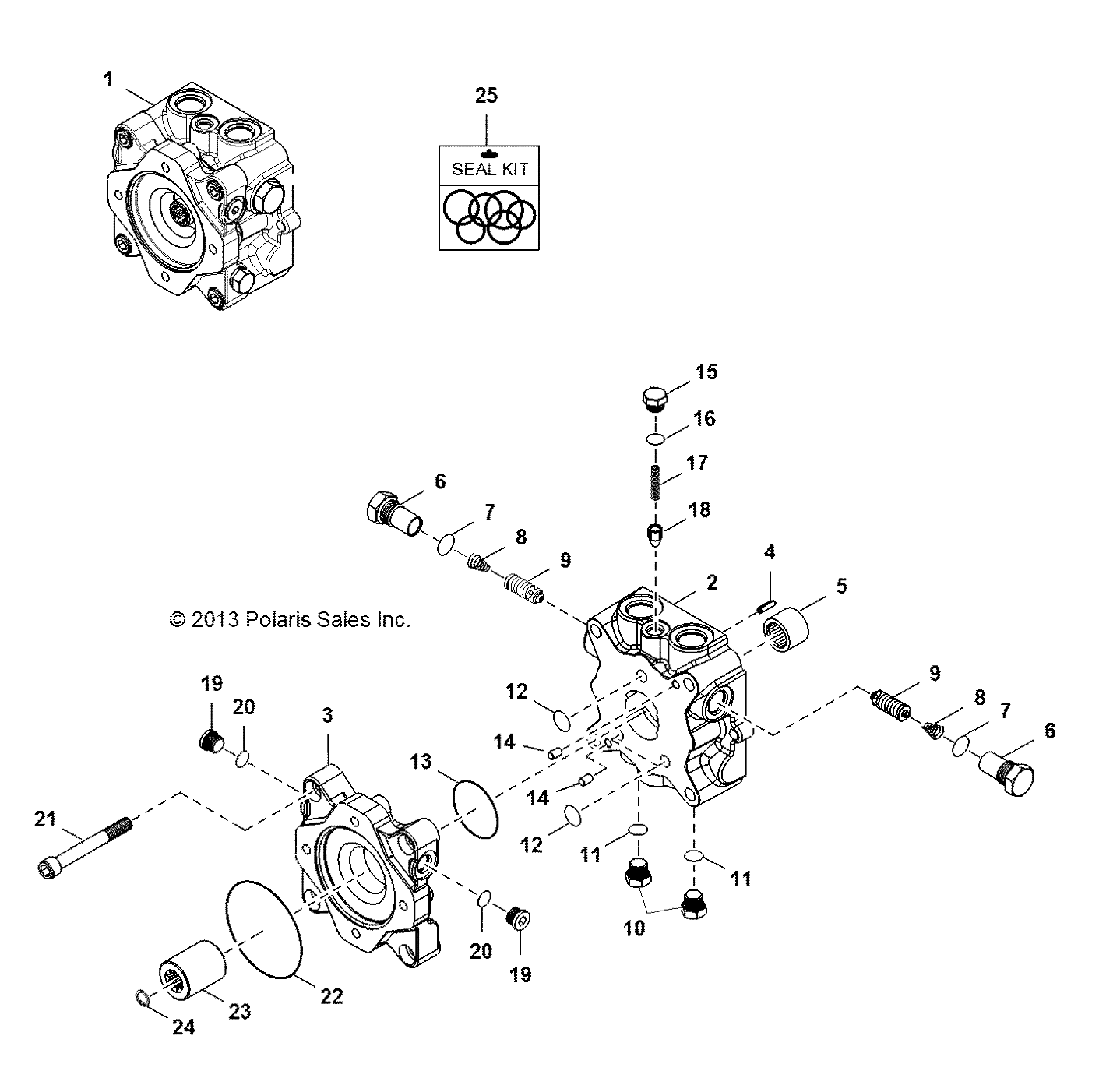 HYDRAULIQUE POMPE BOITIER DE VANNE POUR RANGER HST 2017