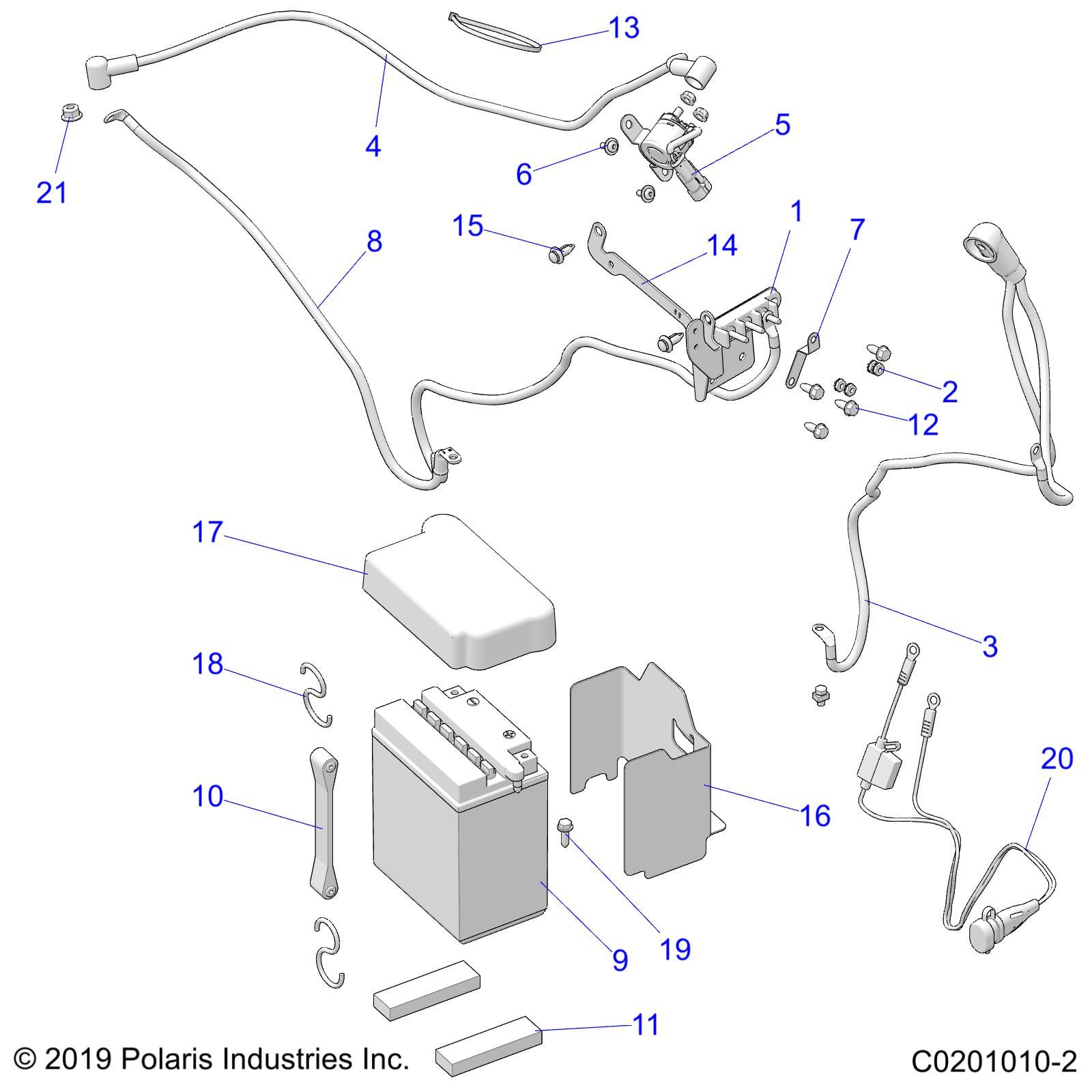 ELECTRIQUE BATTERIE POUR SPORTSMAN 570 EPS EU 2020