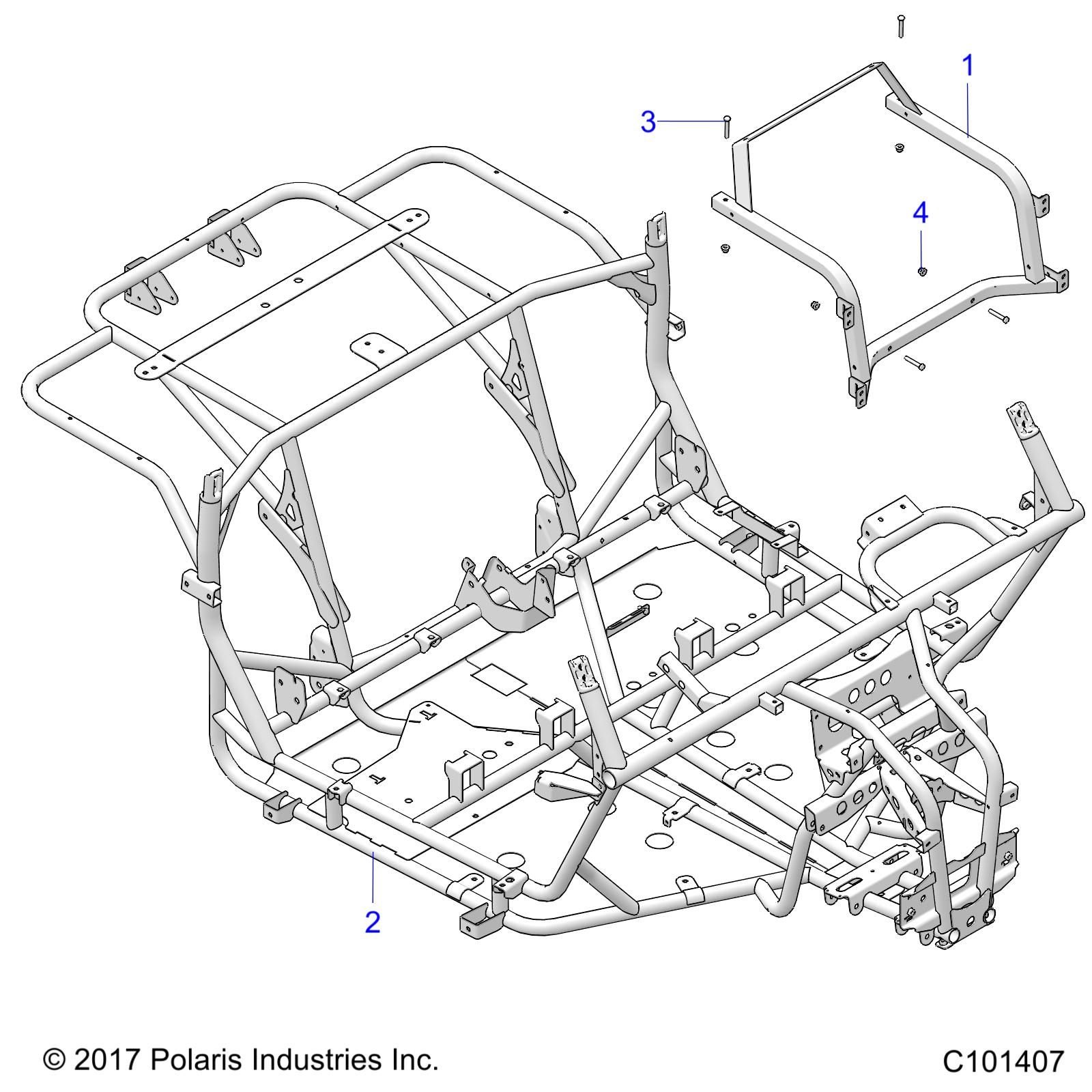 CHASSIS CHASSIS PRINCIPAL POUR ATV RANGER 150 EFI 2019