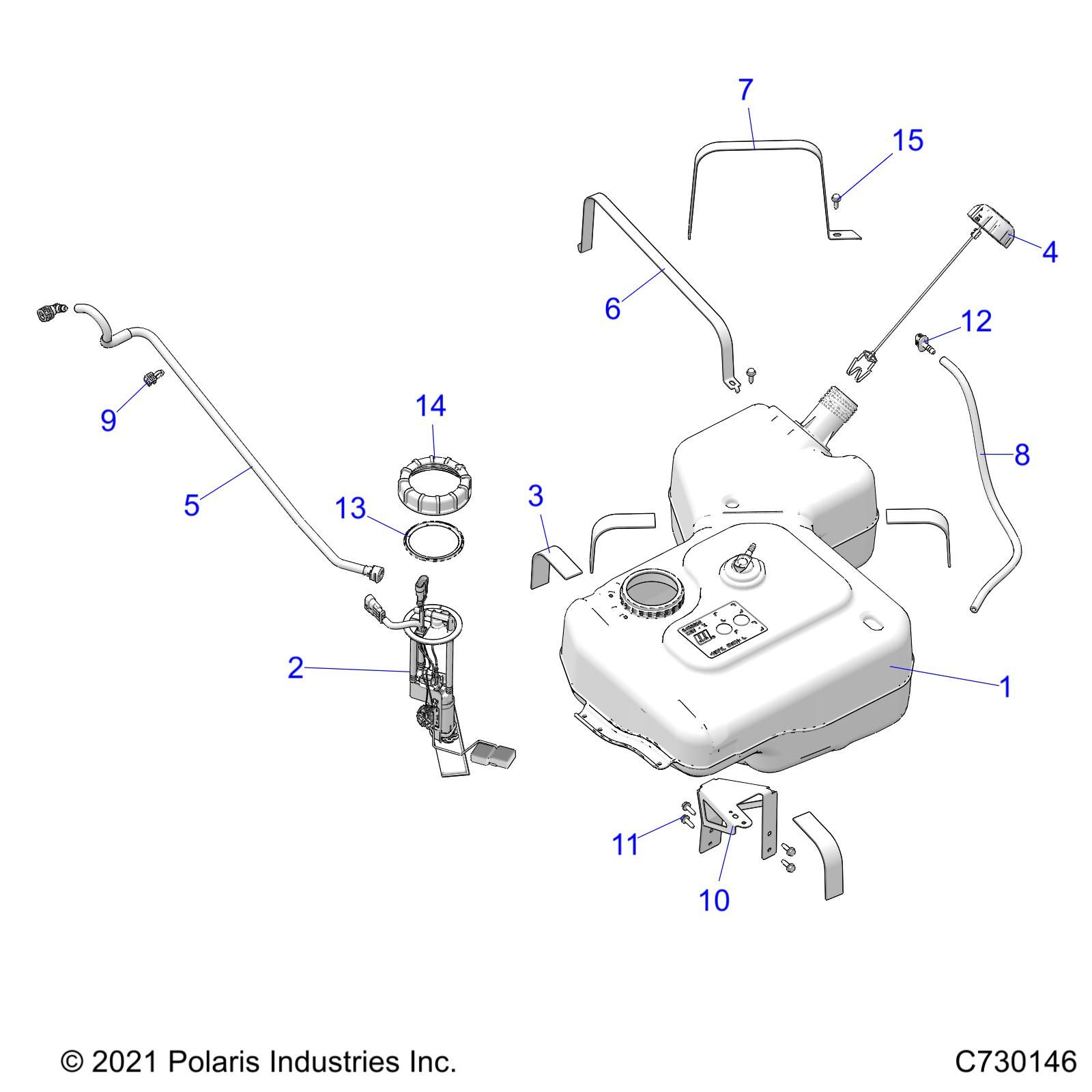 MOTEUR CIRCUIT DE CARBURANT RESERVOIR DE CARBURANT POUR RANGER CREW XP 1000 NSTR ULT BIG GAME R01 2022