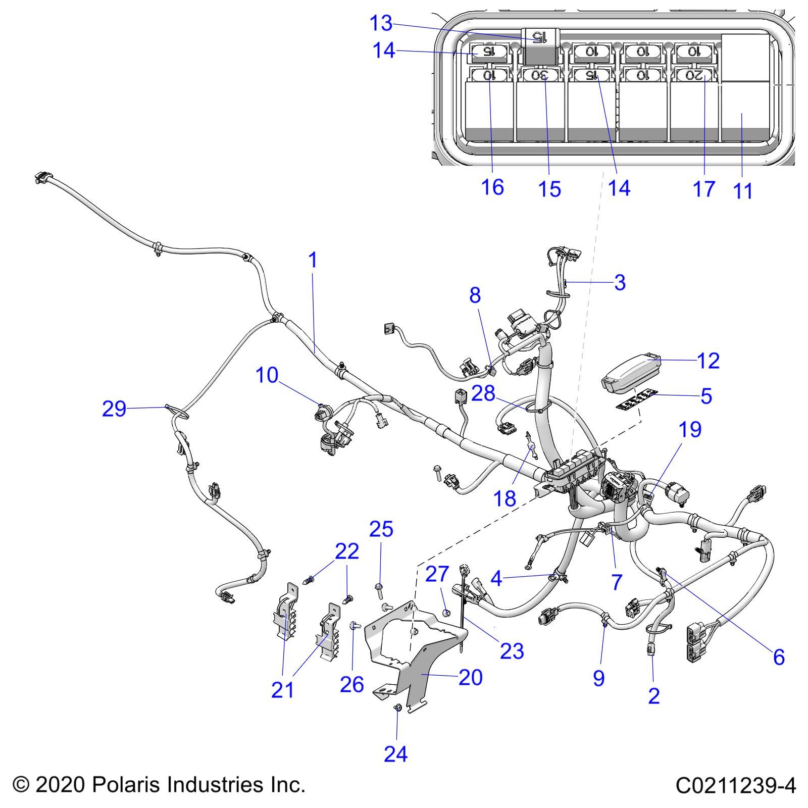 ELECTRIQUE FAISCEAU DE CABLE PRINCIPAL POUR SPORTSMAN 570 2021