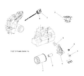 MOTEUR FILTRE A HUILE ET DIPSTICK POUR RANGER CREW 570 RC 2022