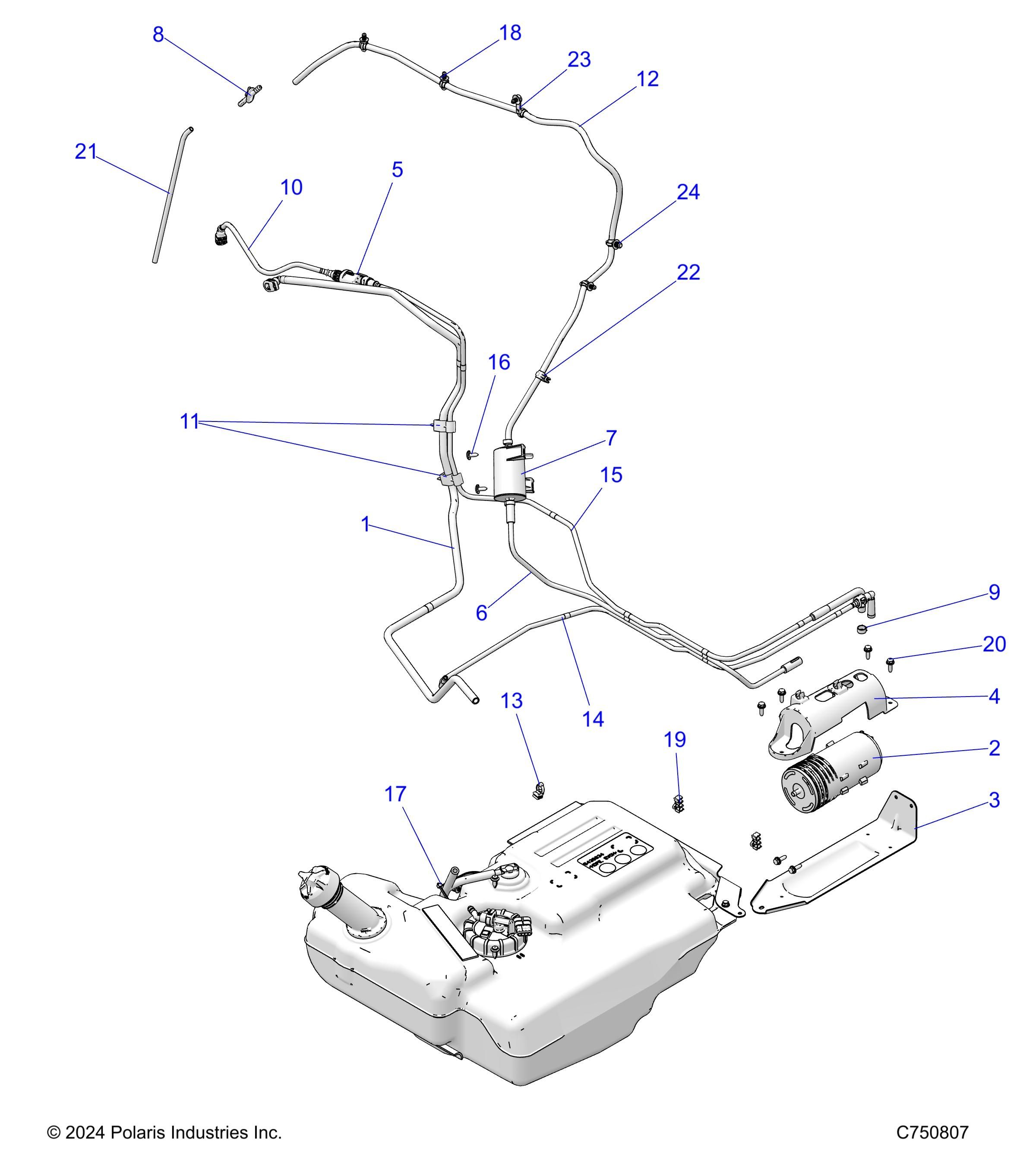 SYSTEME DE CARBURANT CONDUITES EVAP POUR RZR XP 1000 ULTIMATE 2025