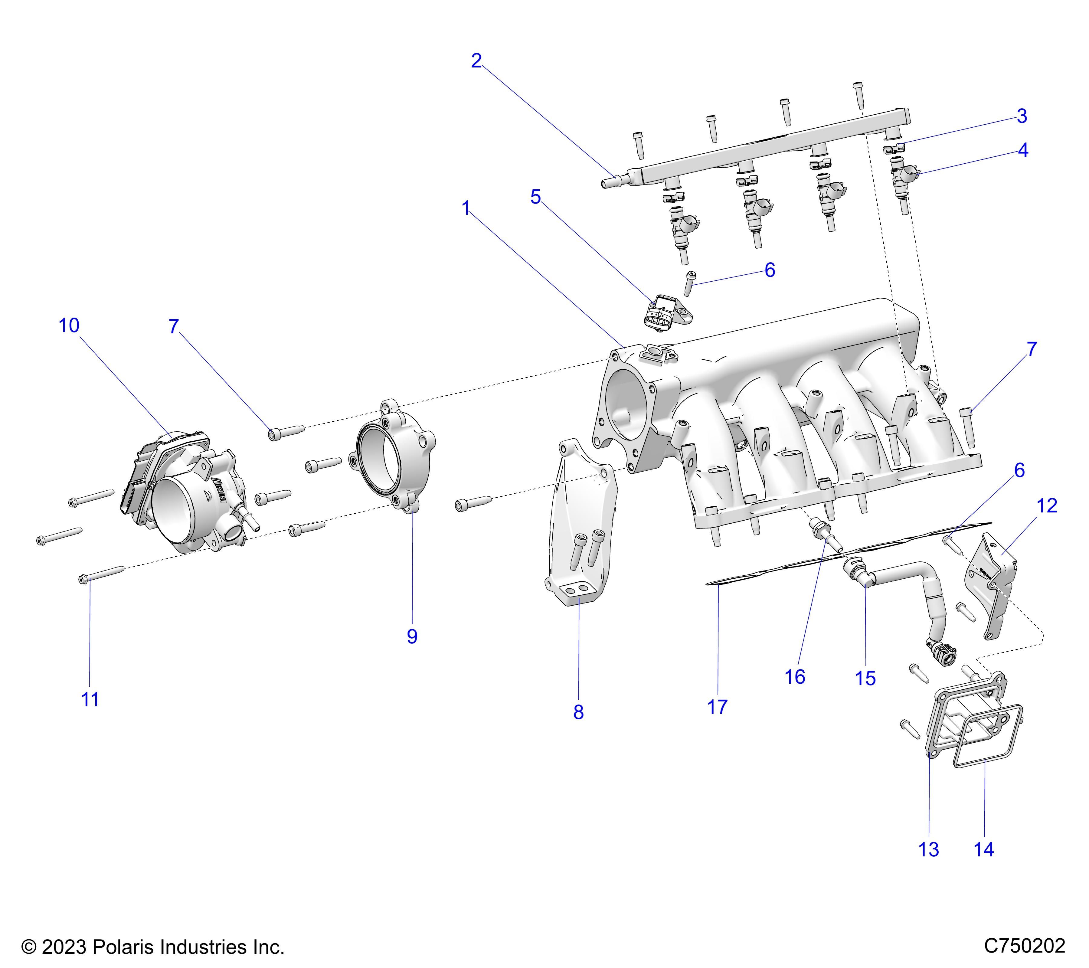 MOTEUR COLLECTEUR DADMISSION RAIL DE CARBURANT ET CONNEXES POUR RZR PRO R FACTORY ARMORED LE ULTIMATE 2025