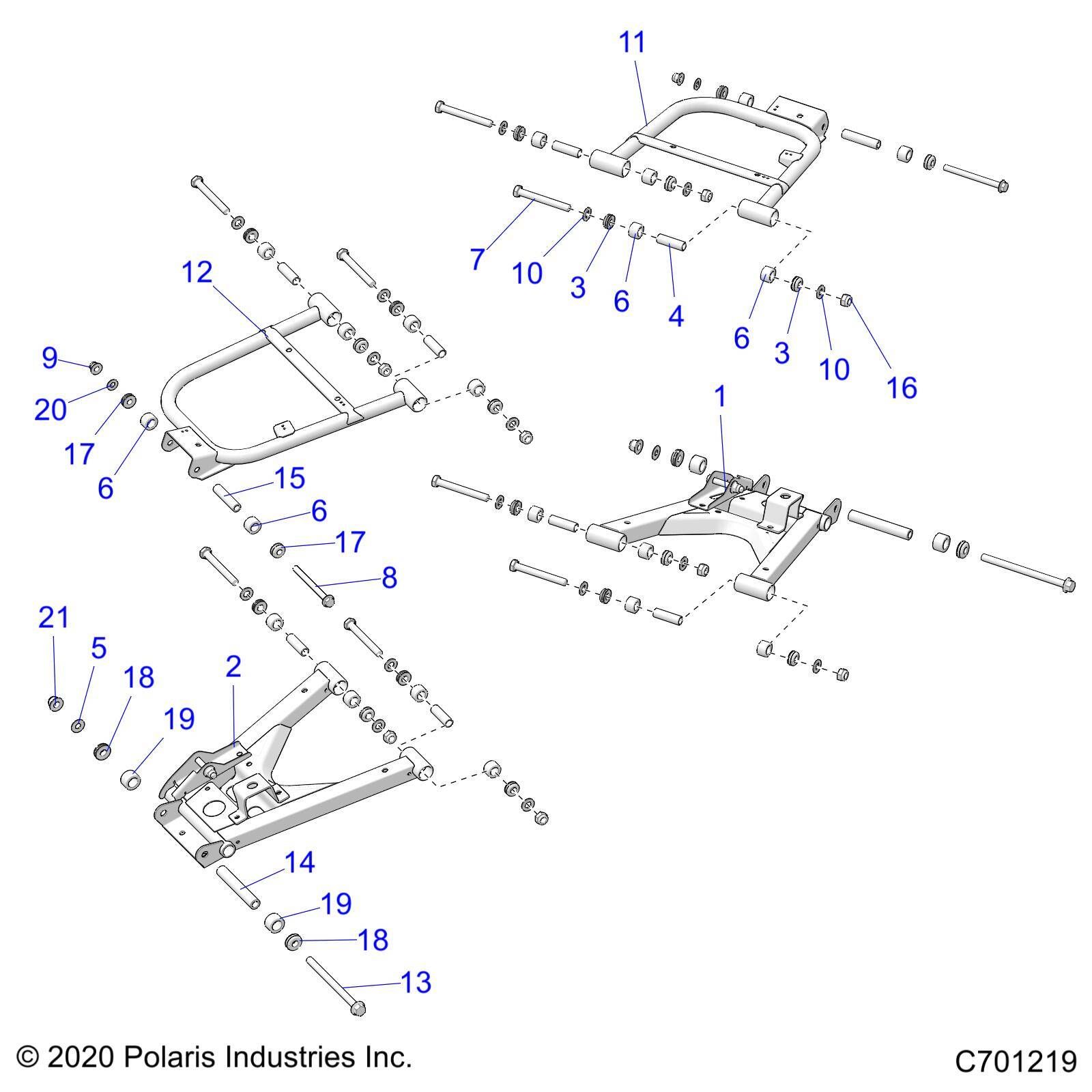 SUSPENSION REAR CONTROL ARMS POUR RANGER XP 1000 NSTR EVAP R02 2023