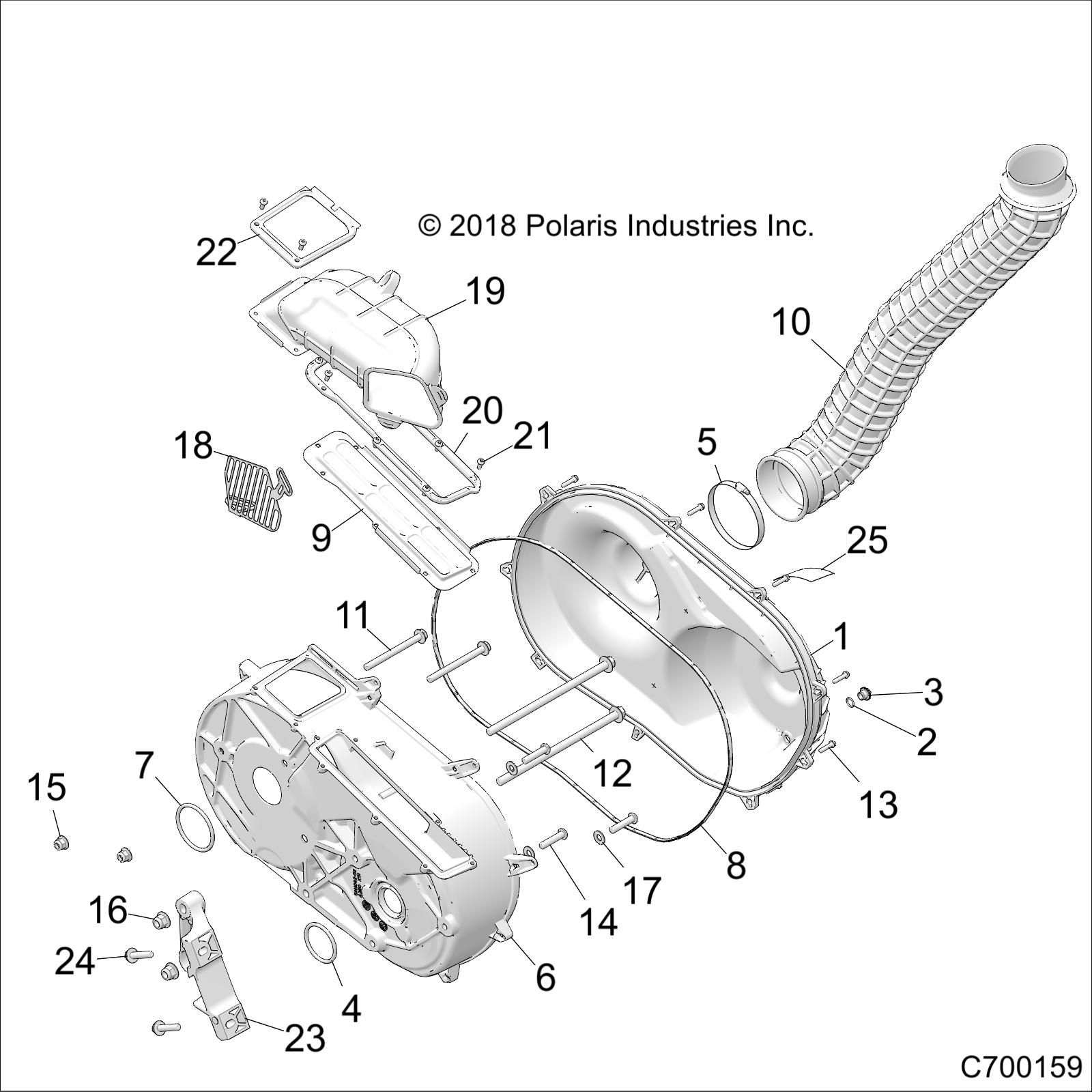 TRANSMISSION CARTER DEMBRAYAGE POUR RZR TURBO S 2020