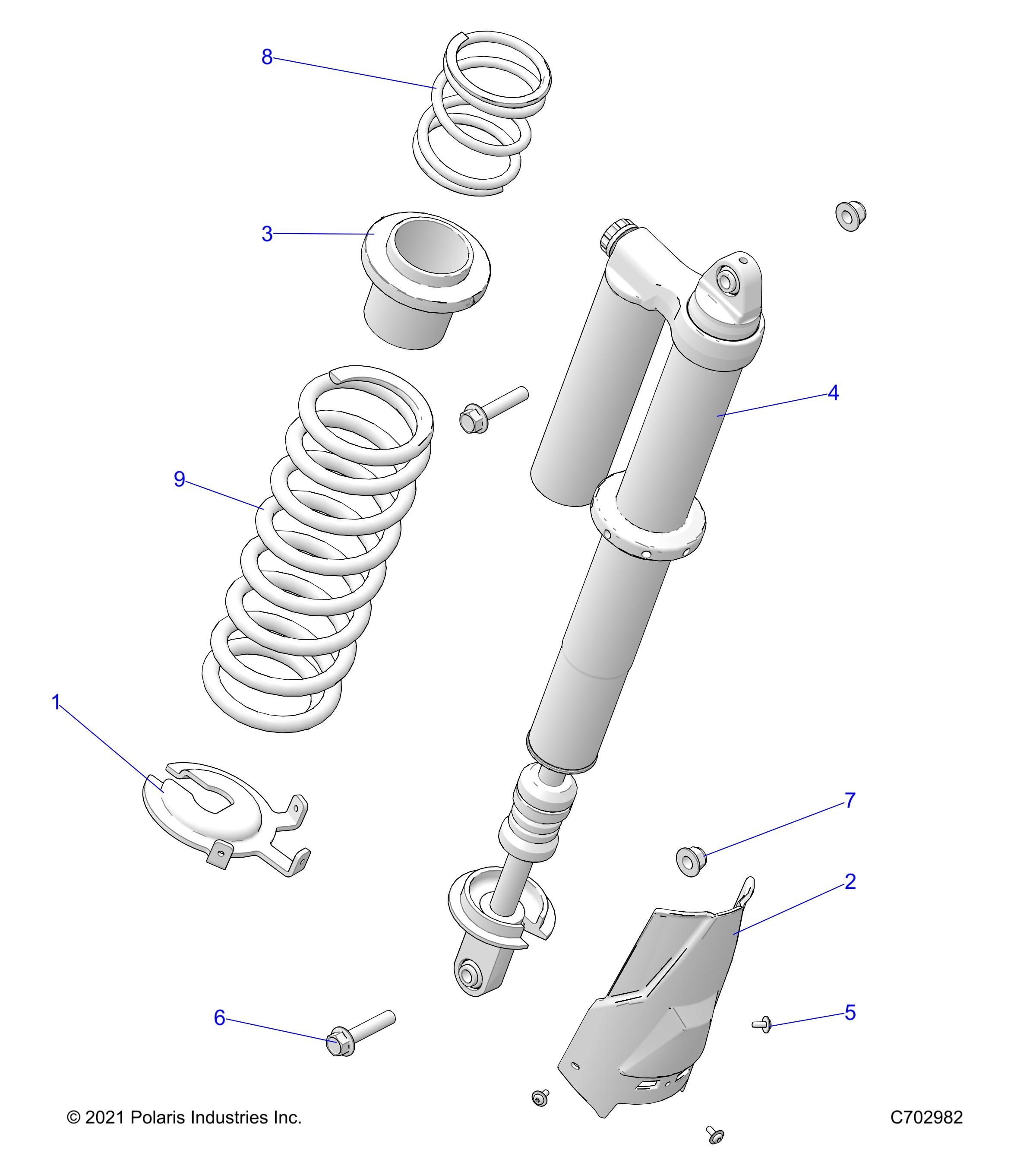 SUSPENSION REAR SHOCK MOUNTING POUR RZR 74 T RCR R02 2023