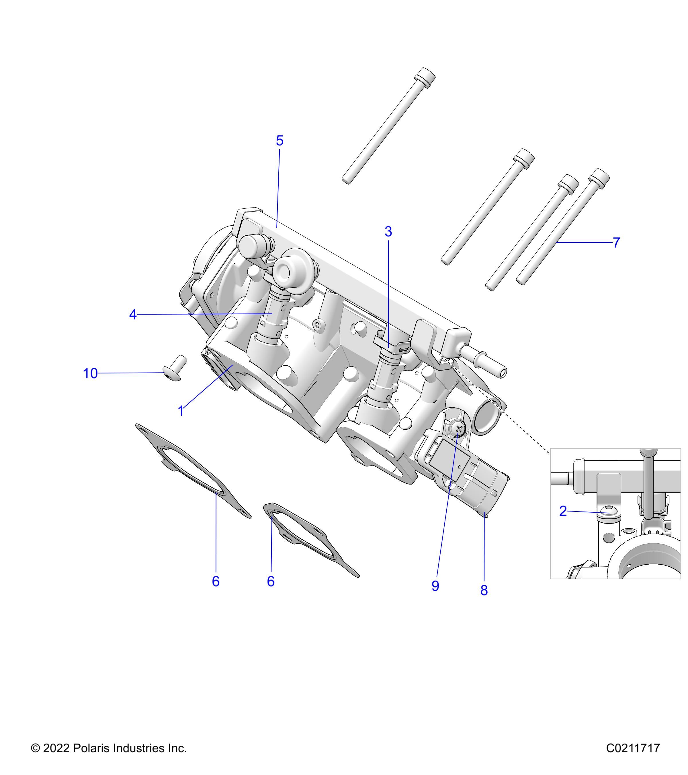 MOTEUR ACCELERATEUR POUR SPORTSMAN XP 1000 S 55 2022