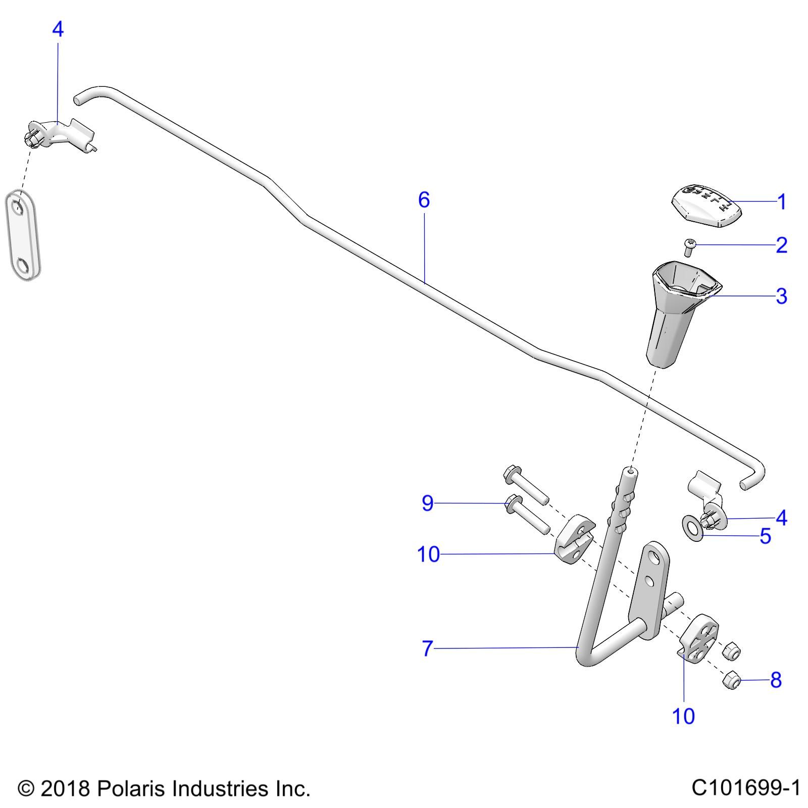 TRANSMISSION SELECTEUR DE VITESSES POUR SPORTSMAN 450 HO 2020