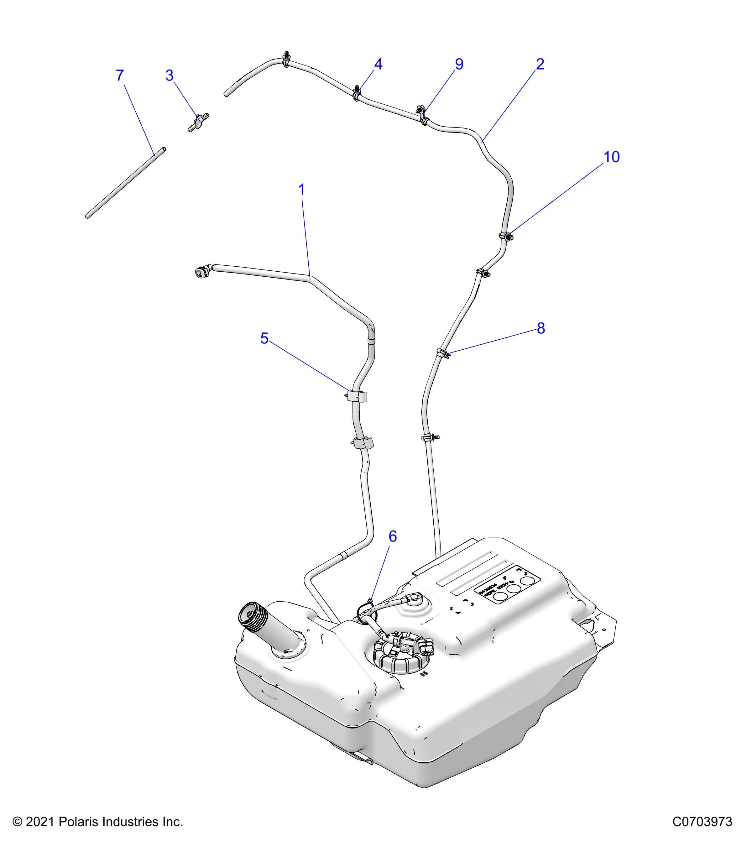 SYSTEME DE CARBURANT CONDUITES STD POUR RZR XP 1000 SPORT EUZUGTRACTOR 2024