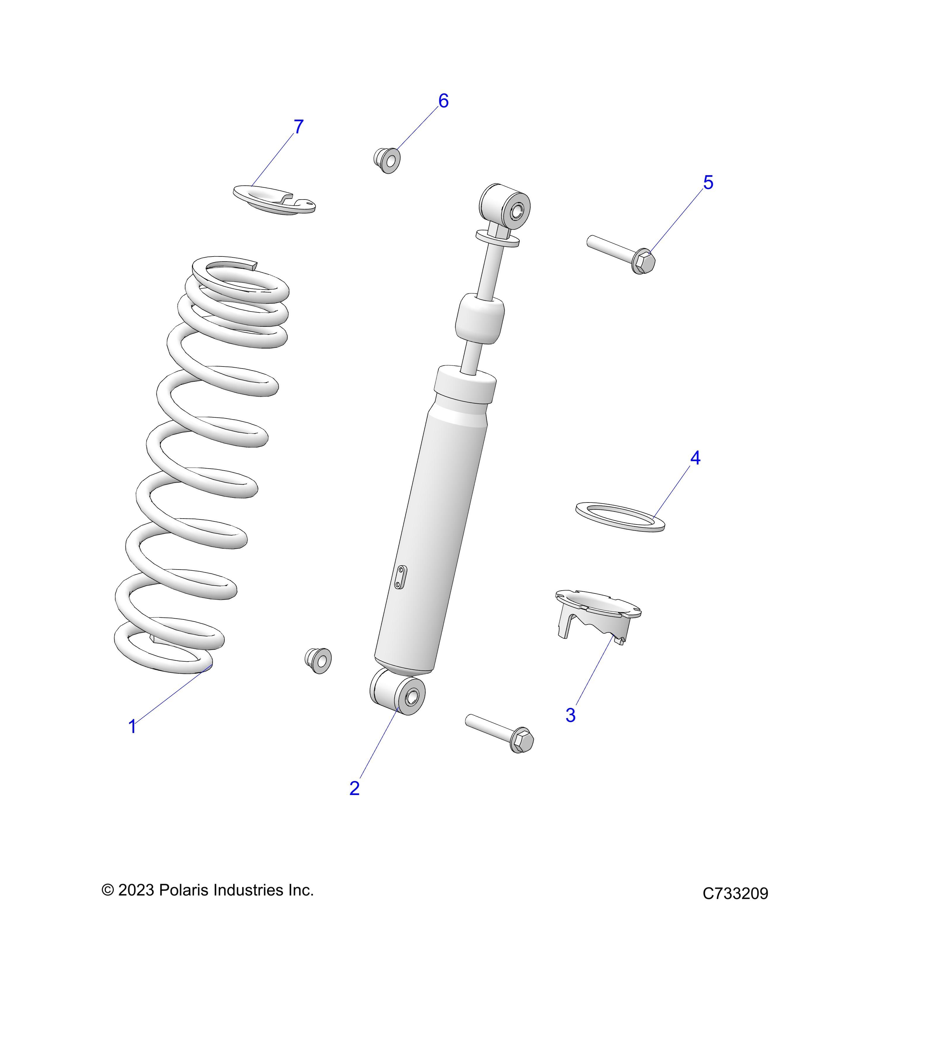 SUSPENSION MONTAGE AMORTISSEUR ARRIERE POUR RANGER 1000 XP 2025
