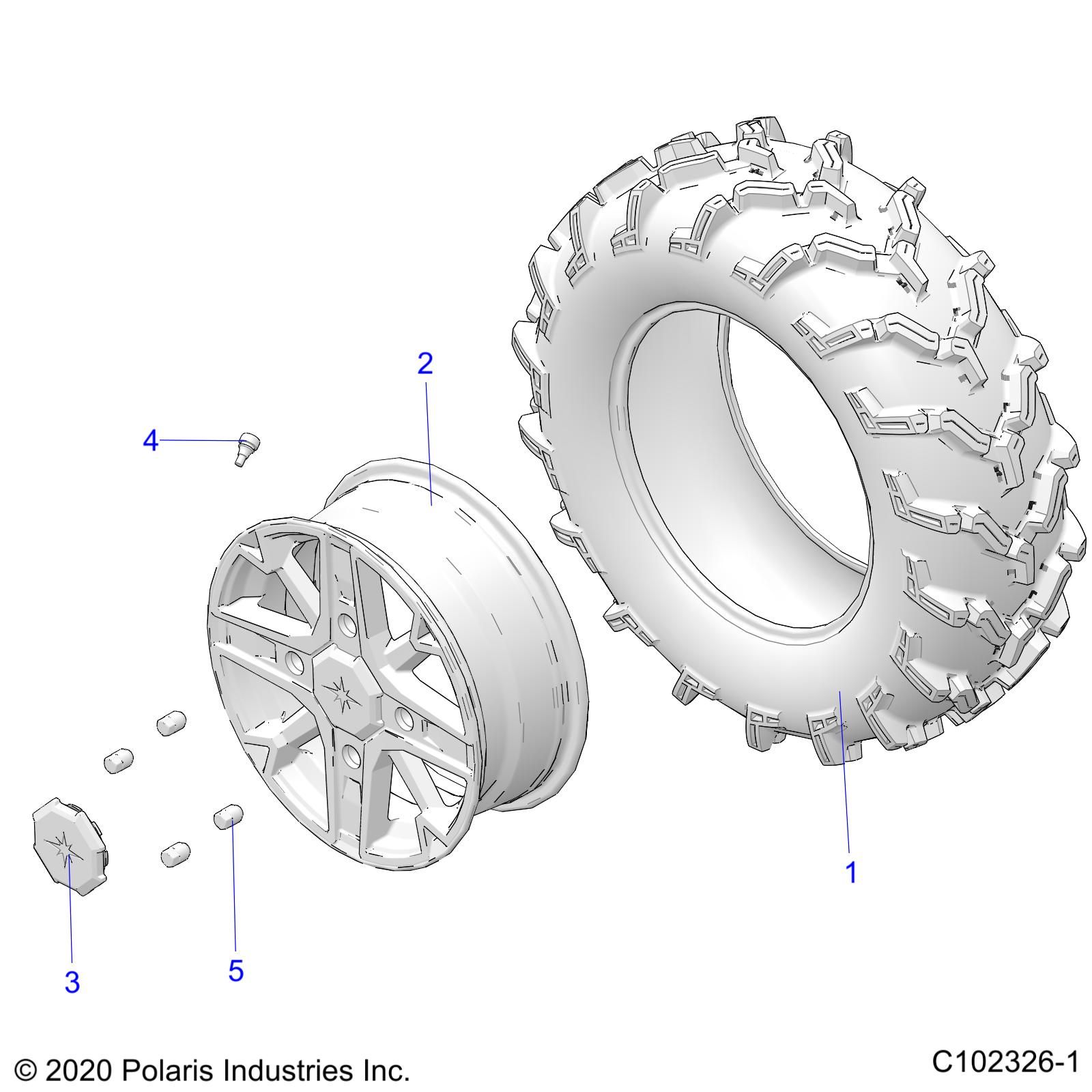 ROUES ROUES AVANT POUR SPORTSMAN TOURING XP 1000 48 2020