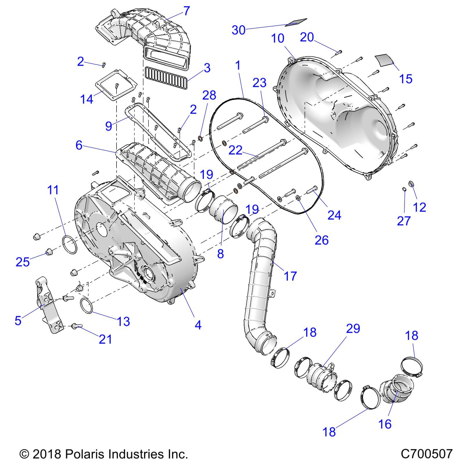 TRANSMISSION CARTER DEMBRAYAGE POUR RANGER CREW XP 1000 2022