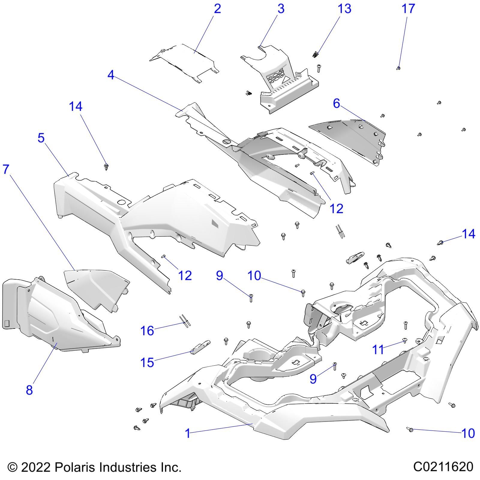 CARROSSERIE AVANT POUR SPORTSMAN XP 1000 EPS EU5 3PC 2025