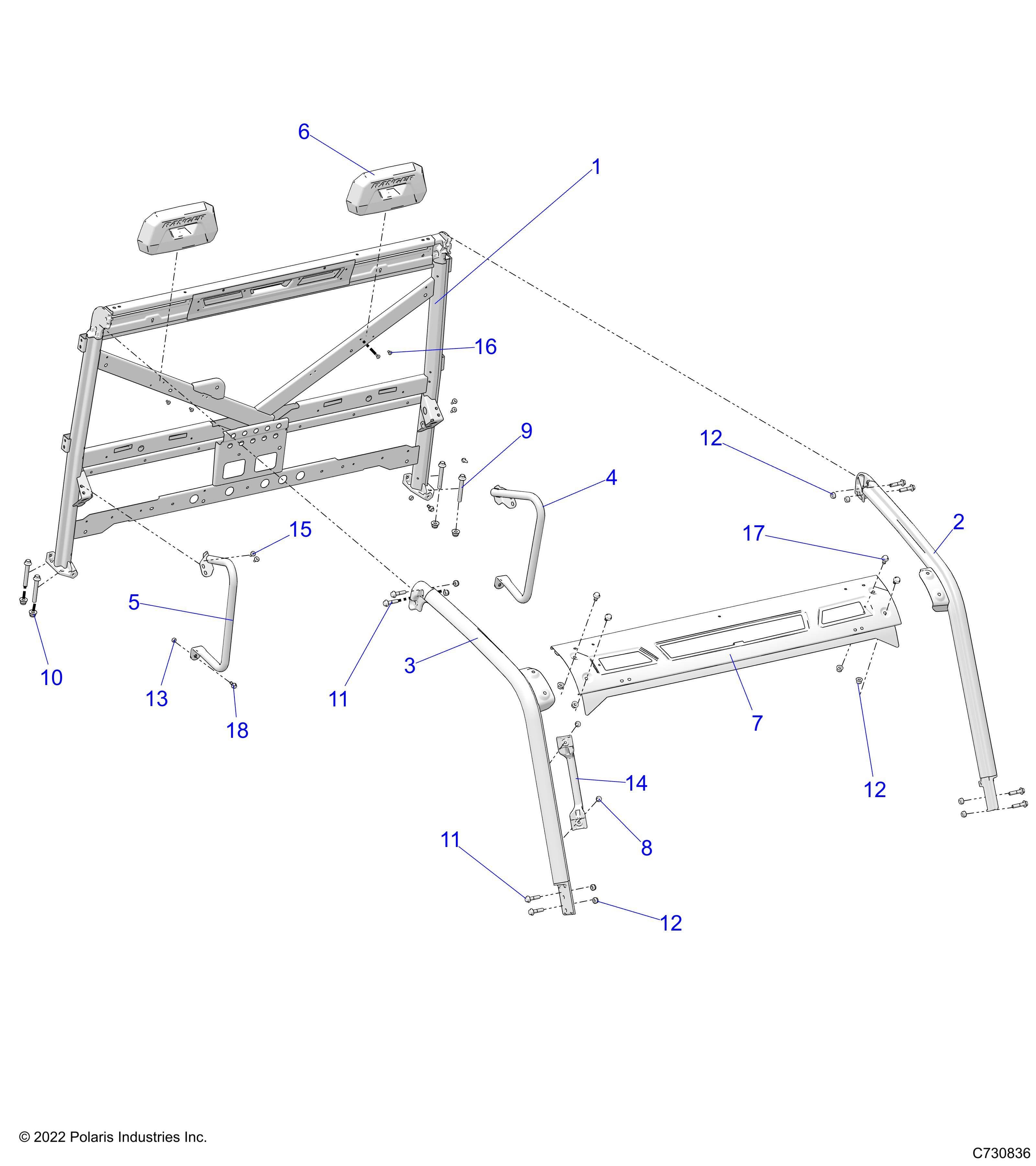 CHASSIS CAB FRAME POUR RANGER DIESEL HD EPS ISRAEL R01 2023