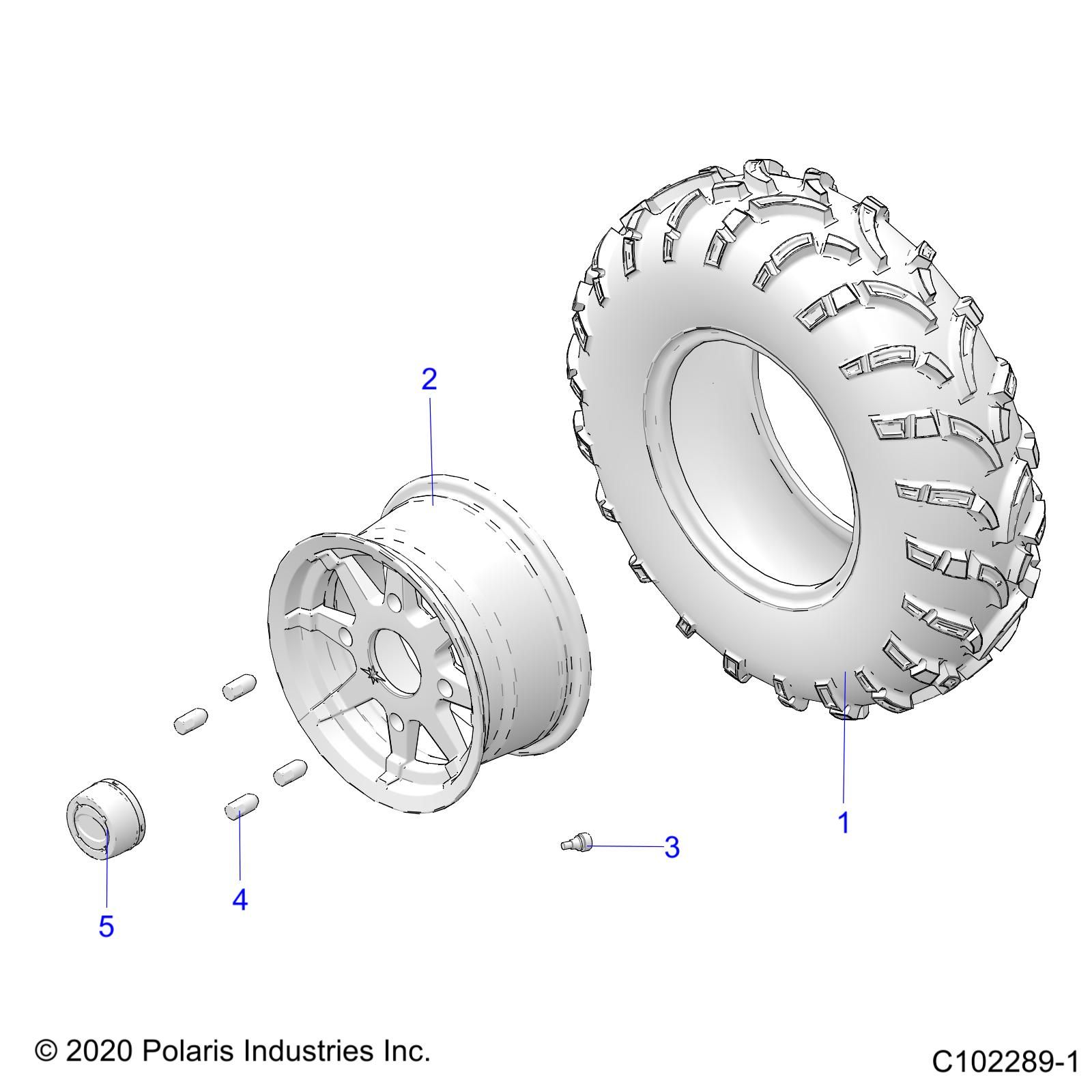 ROUES PNEU AVANT POUR SPORTSMAN 570 TRAIL PACKAGE 2021